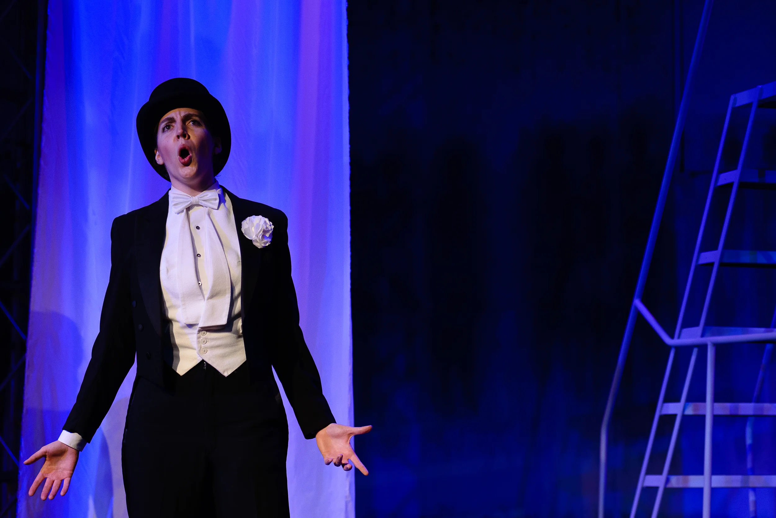 Mezzo Soprano Laura Coale performing the role of Orfeo at Opera in the Heights. Photo by Deji Osinulu Photography.