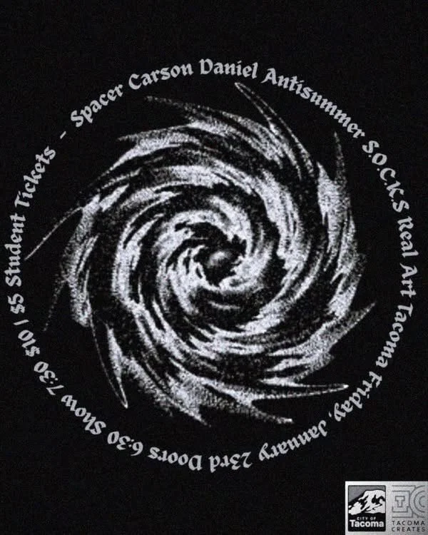 Real Art Tacoma Presents: Spacer, Carson Daniel, Antisummer, S.O.C.K.S