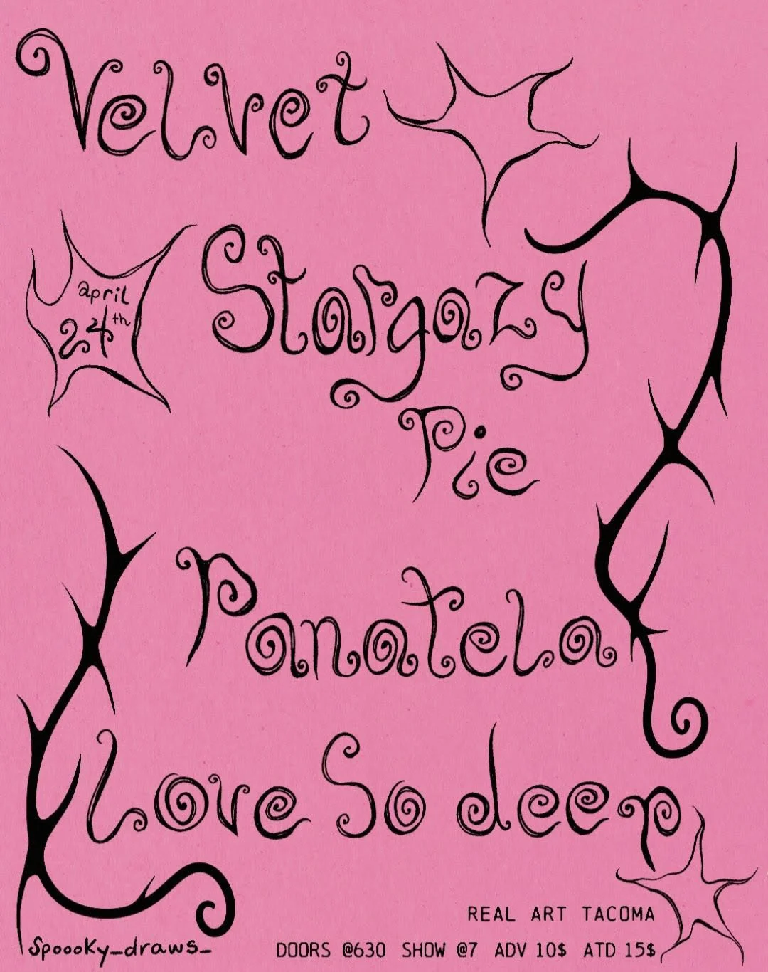 Real Art Tacoma Presents:  Stargazy Pie, Love So Deep, Velvet, Panatela