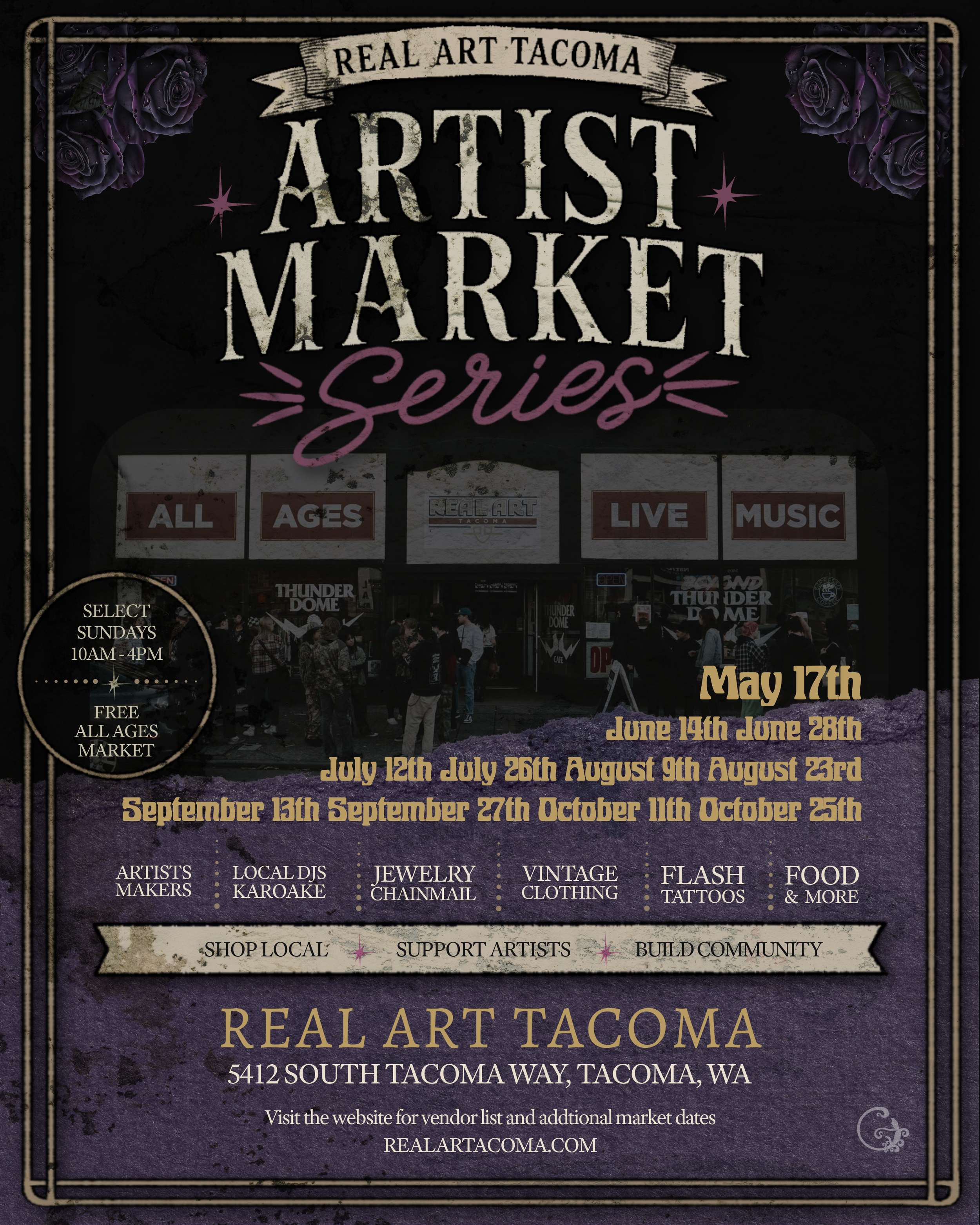 Gothic Curios Presents: Real Art Tacoma 2026 Artist Market Series