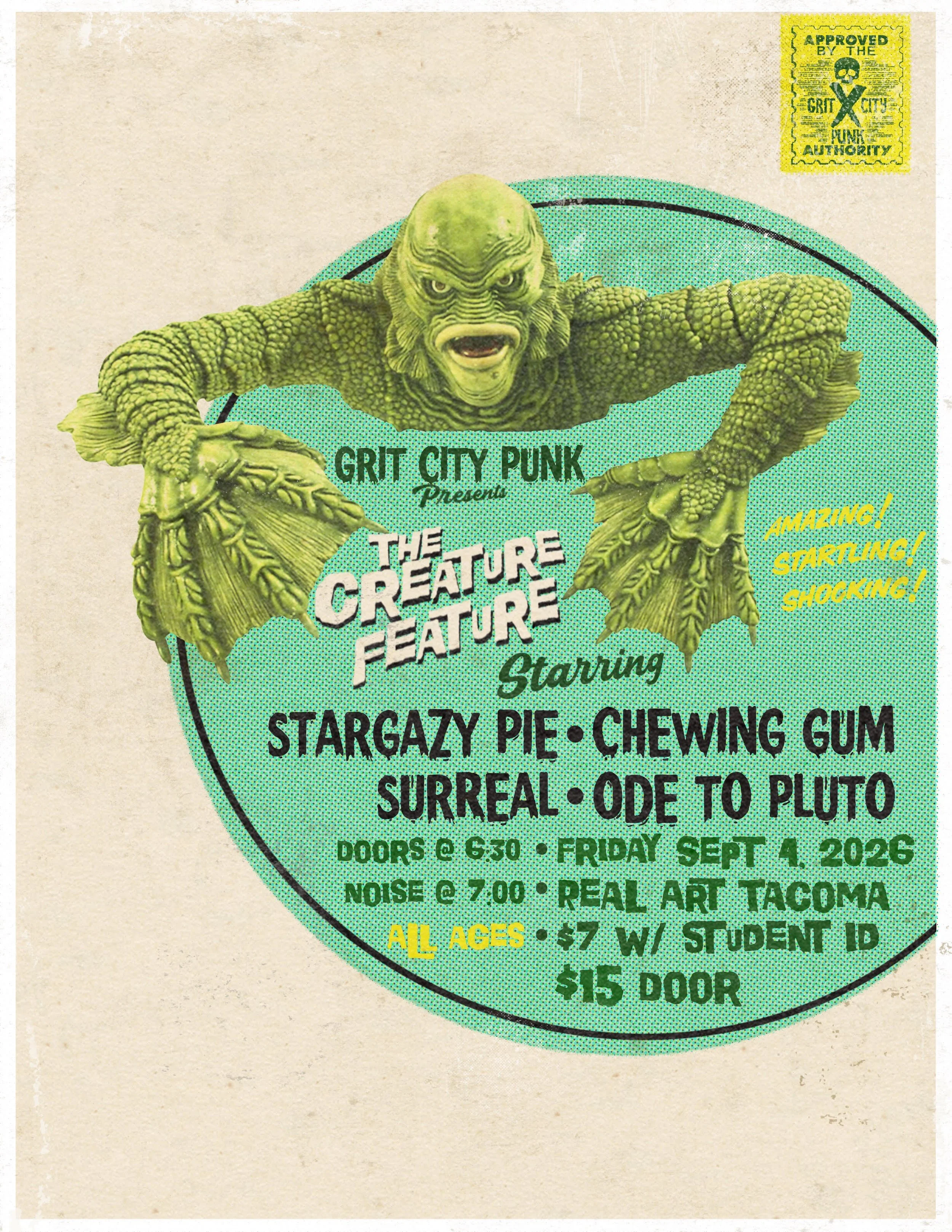 Creature Feature — Real Art Tacoma, 2026-09-05
