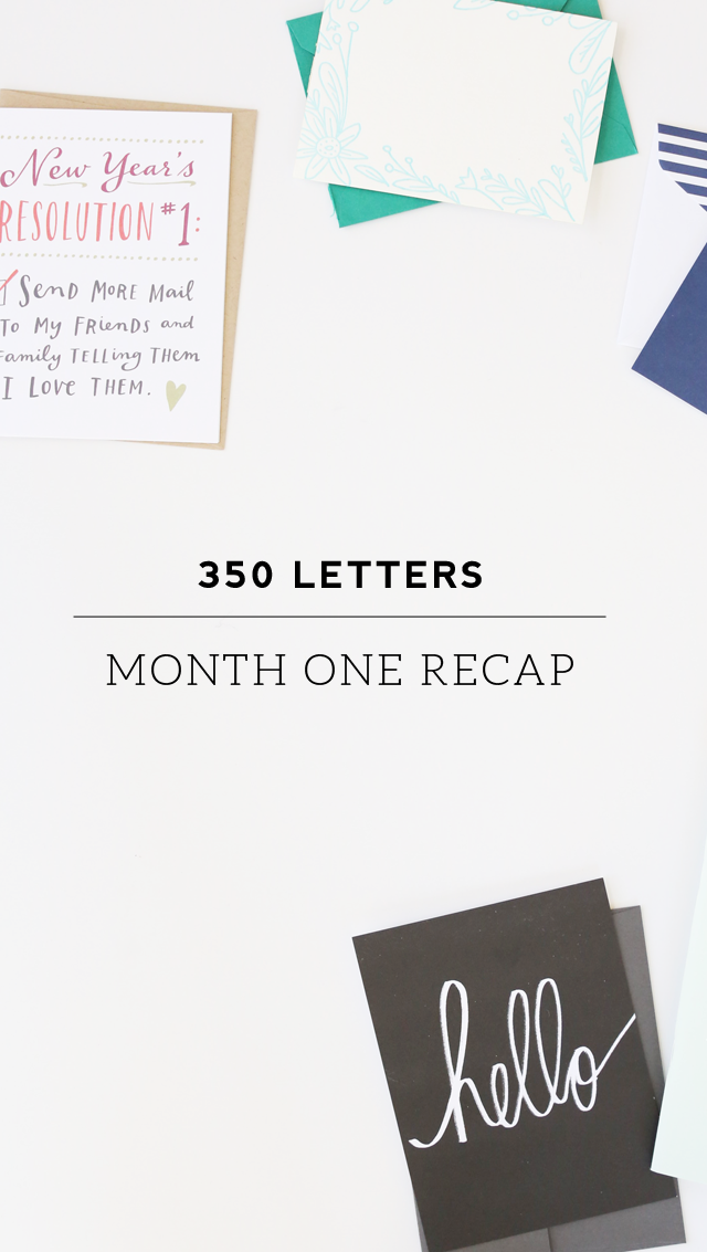 350 Letters Project | Month One Recap