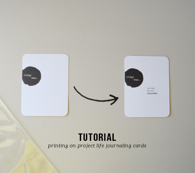 How to Print on Project Life Journaling Cards Using Your Home Printer