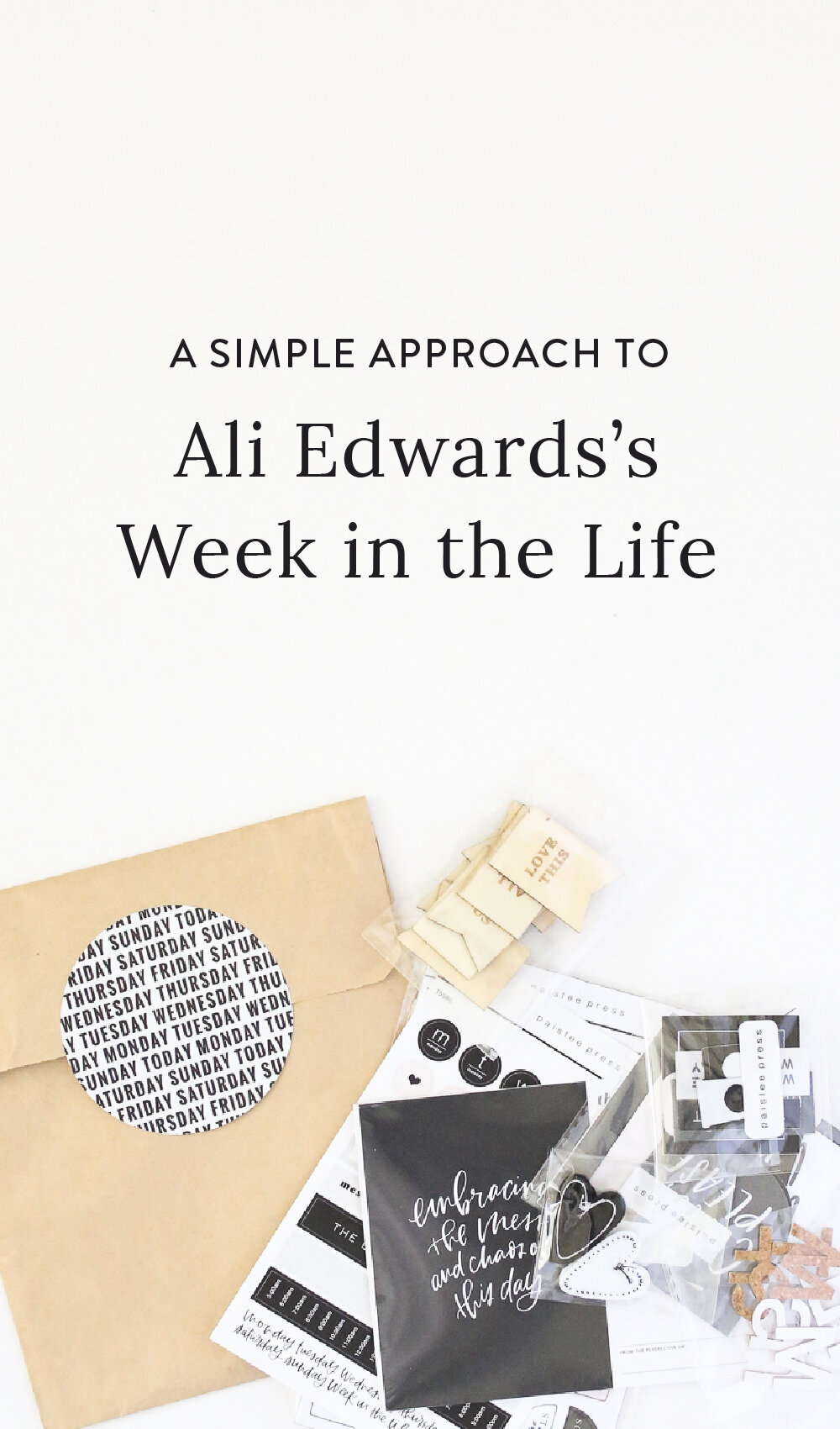 Ali Edwards Design Inc.  Blog: Basic Supplies I Love For Scrapbooking