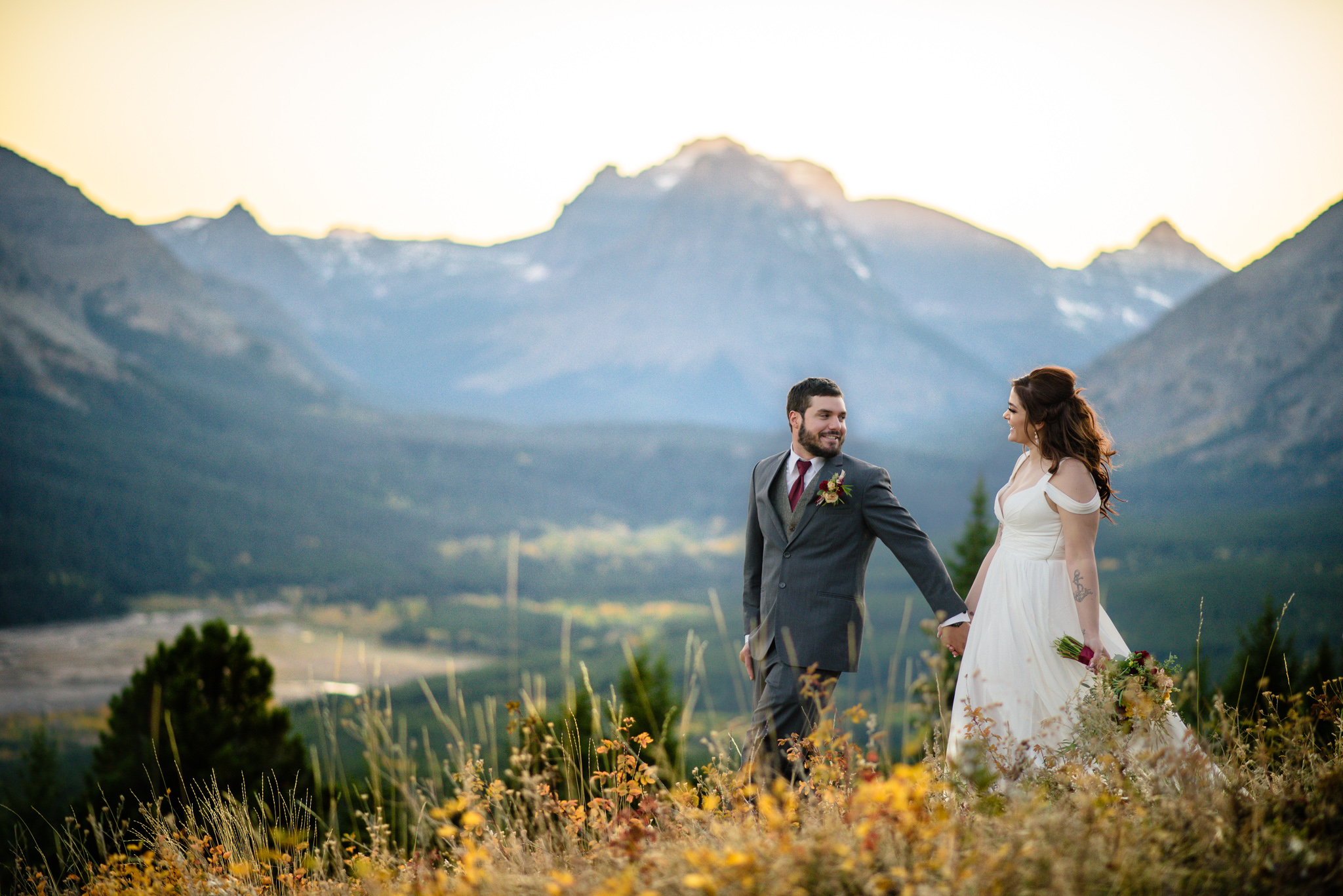 Two Medicine East Glacier wedding photographer