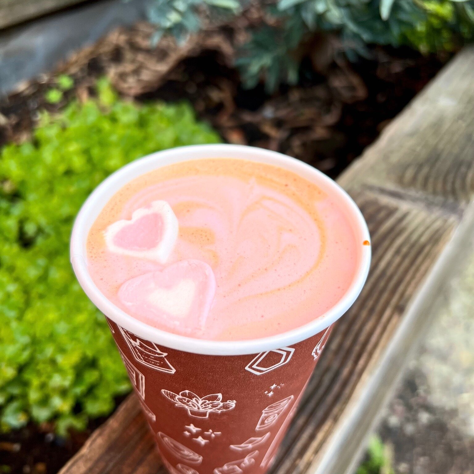 My heart BEETS for you! 
Lovers Latte available this month- white mocha infused with beet powder and topped with heart marshmallow. Buy one get one on Valentines Day!!
#theabbeysc #valentinesday