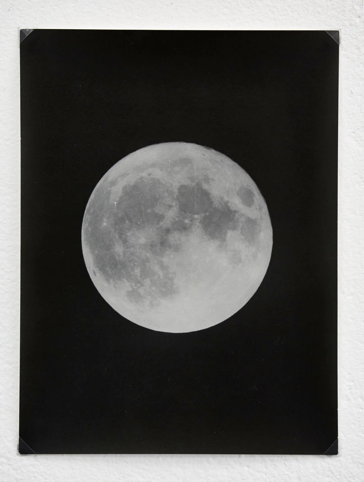 Moon #1 of 9 , 2016 Hand-printed black and white photograph on historic East German paper.