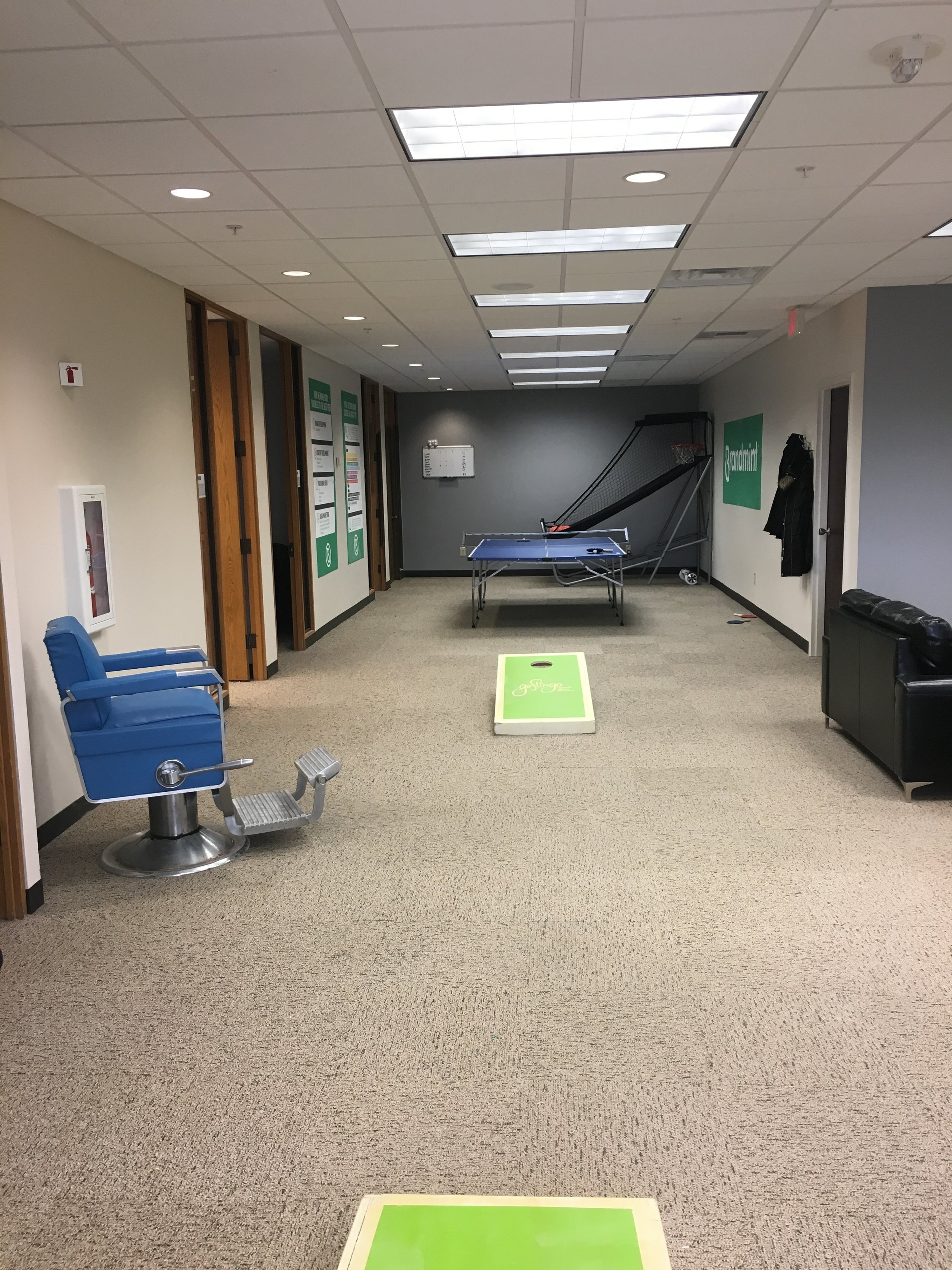 Office Photo with corn hole