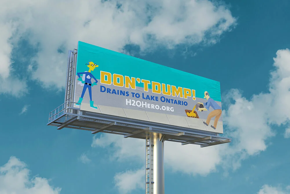 Billboard Design of Monroe County's H2O hero
