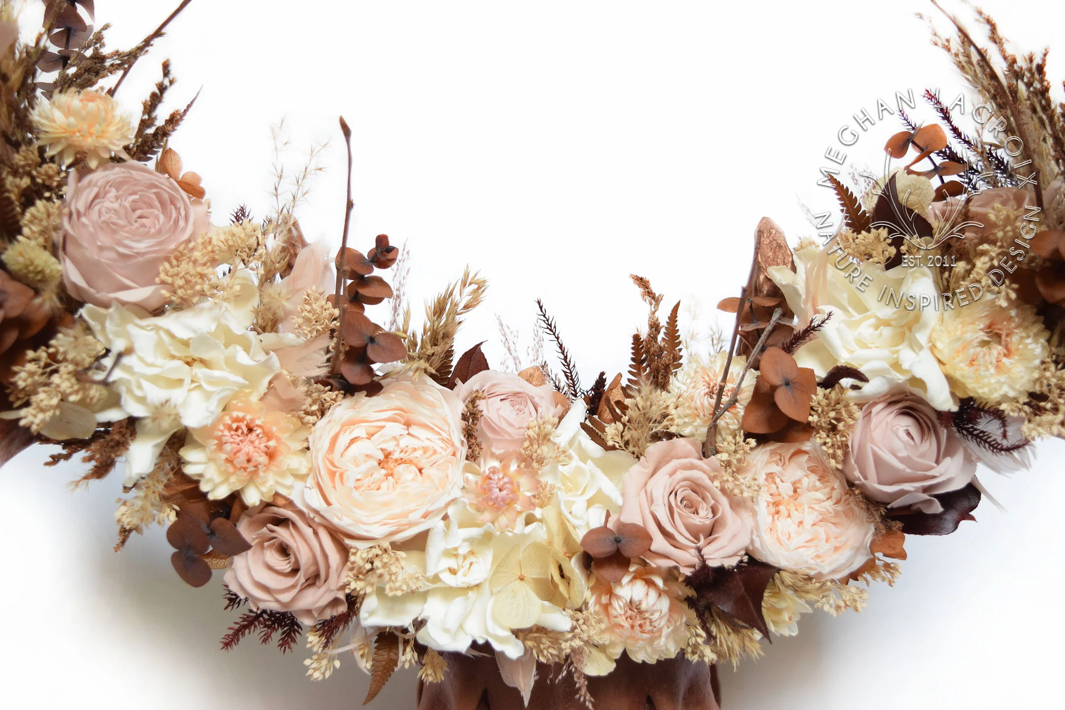 Deer Skull with Floral Crown by Meghan LaCroix