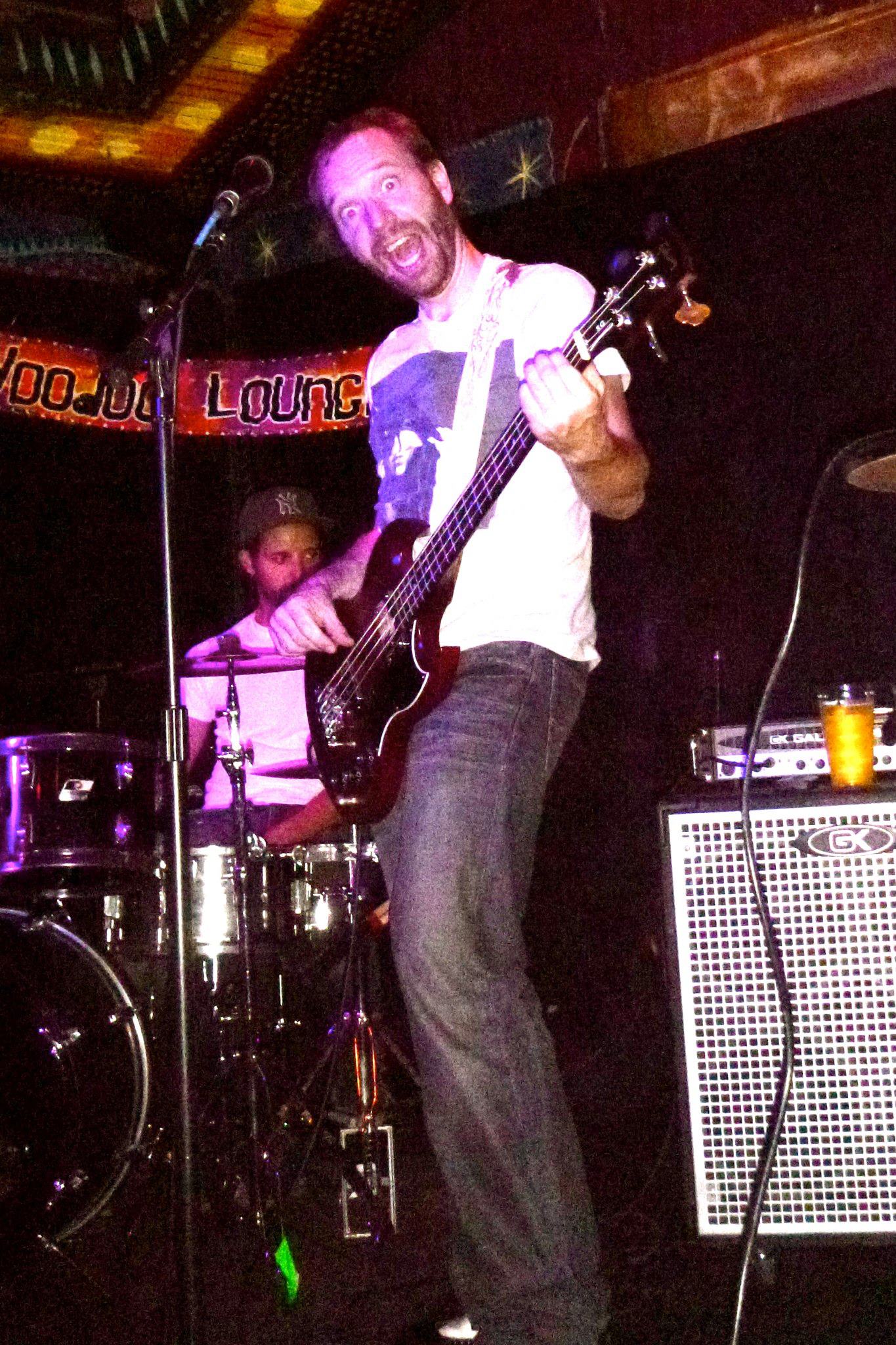 Graeme Hinde rockin' out with Casual Encounters Live Band Karaoke at House Of Blues on the Sunset Strip.