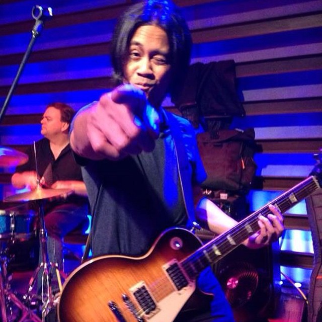 Rosh Roslin rockin' out at Casual Encounters Live Band Karaoke's weekly Thursday show at The Improv / Umami Burger Irvine Spectrum.