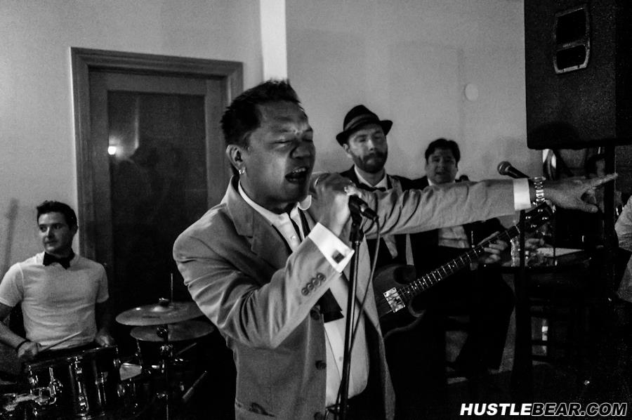 Casual Encounters Live Band Karaoke performing at a James Bond themed birthday party in West Hollywood, 4 of 4.