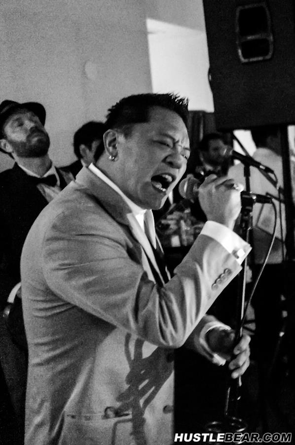 Casual Encounters Live Band Karaoke performing at a James Bond themed birthday party in West Hollywood, 2 of 4.