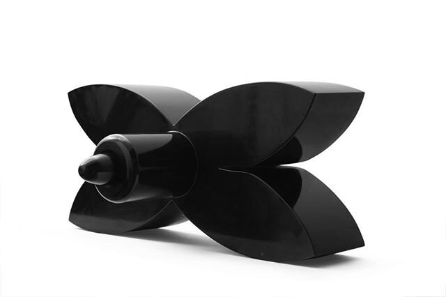 &ldquo;Butterfly Machine Gun&rdquo; new black marble sculpture! photo: Jane Huntington #blackmarble #contemporarysculpture #newsculpture #contemporaryart #marblesculpture #butterfly