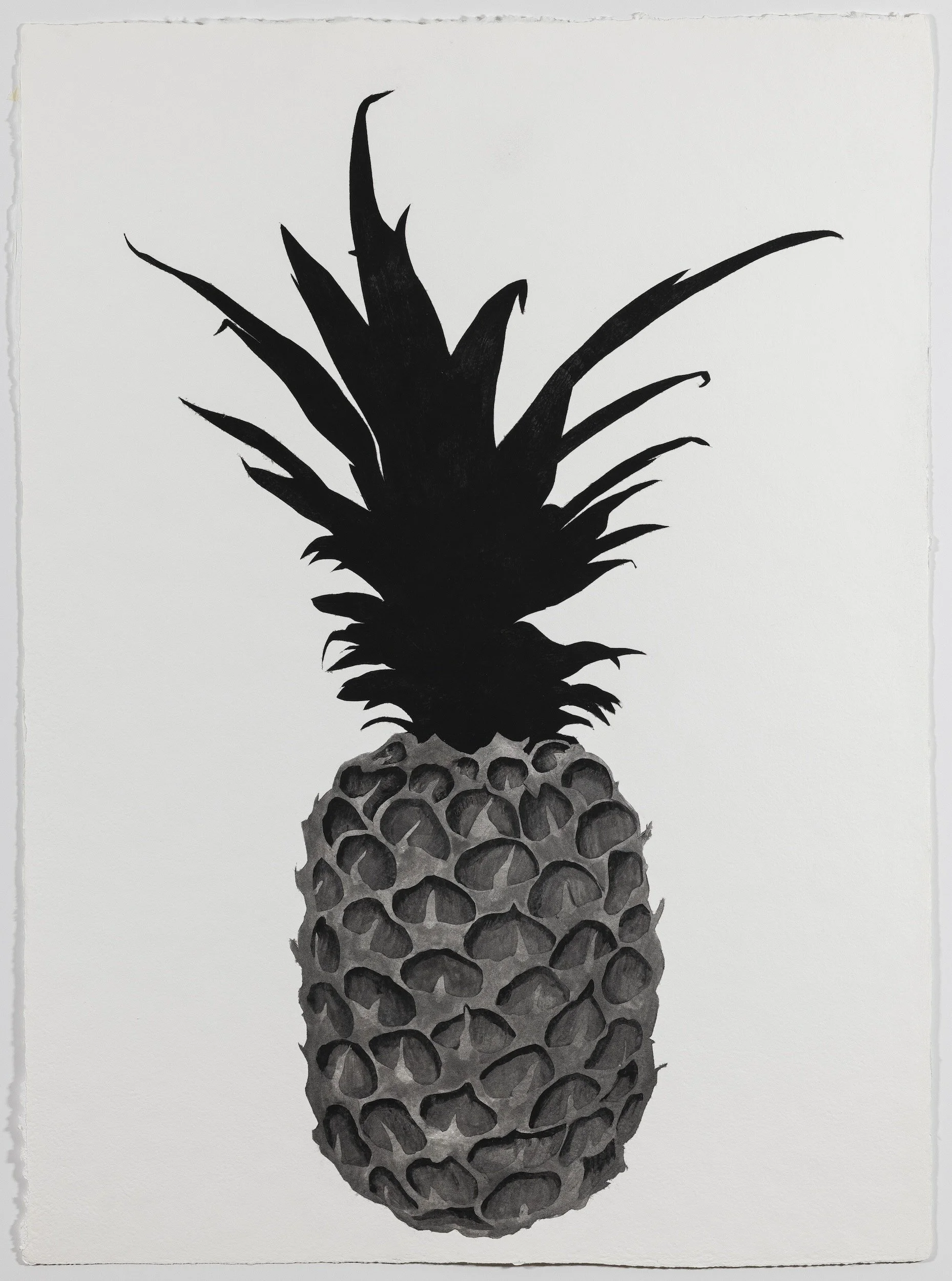 Yummy Pineapple, pulp painting, 30in x 22in, 2024, Photo: Ken Kashian
