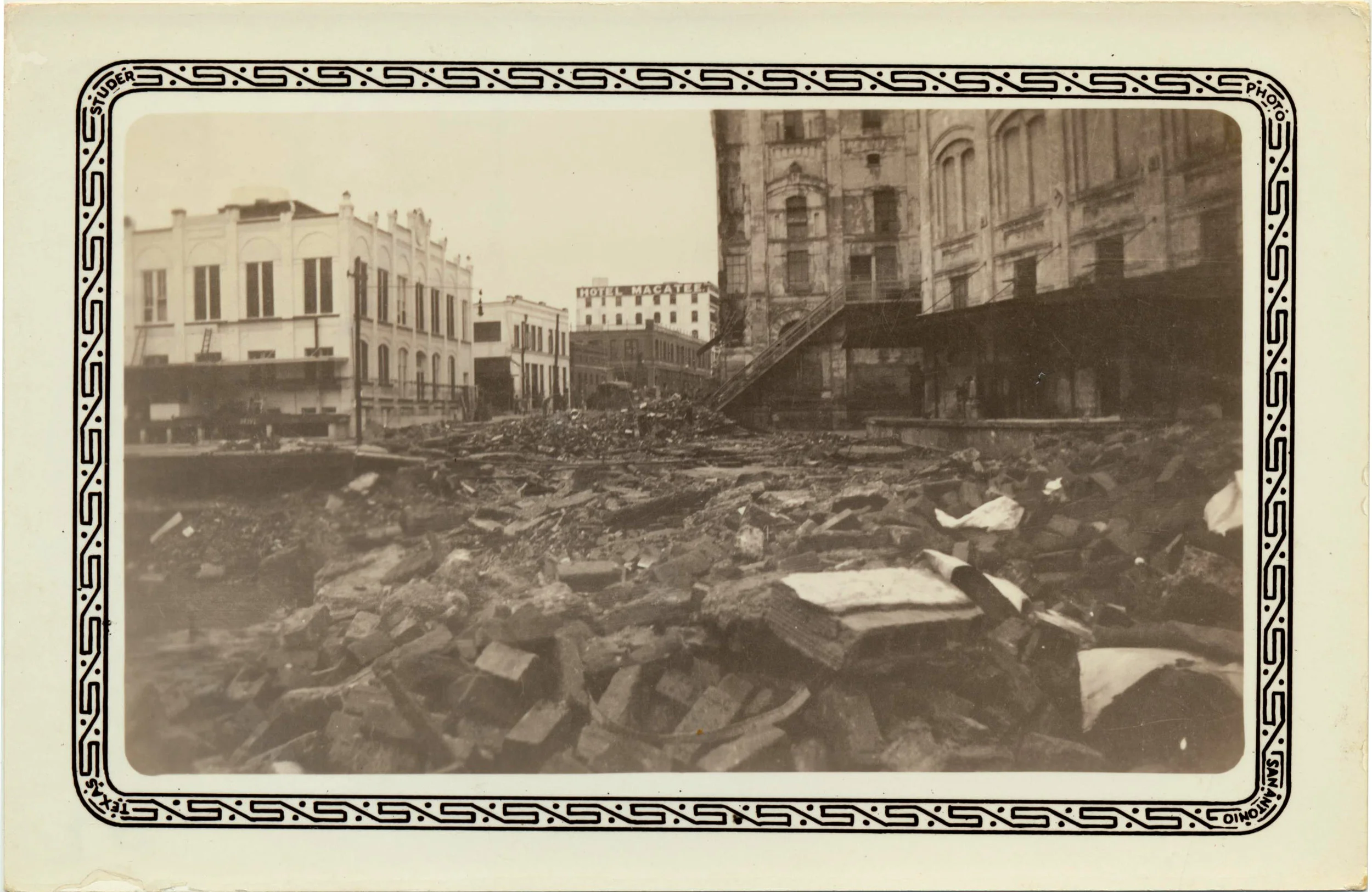 December 11, 1935- This photo shows washington Avenue ripped apart by flood waters.