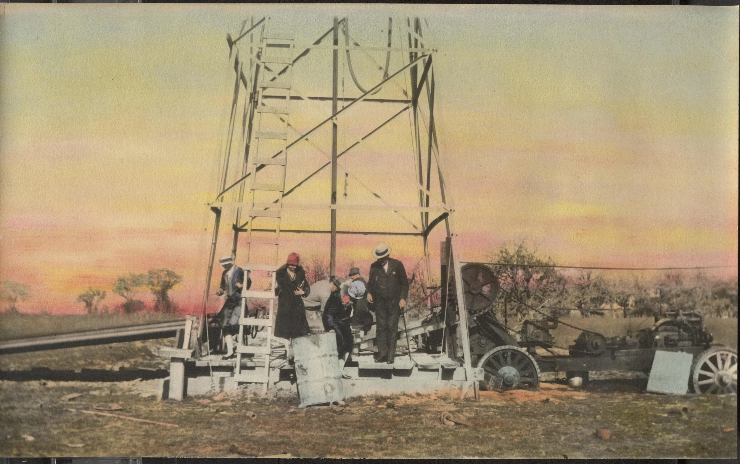 Circa 1930 -One of the fields in which Henry had good success in bringing in wells was Raccoon Bend. This was a joint venture with Henry’s Valley Oil Corp. and Humble Oil and Refining Company.
