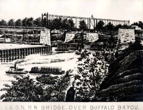 RR Bridge of Buffalo Bayou Courtesy of University of Houston Digital Library
