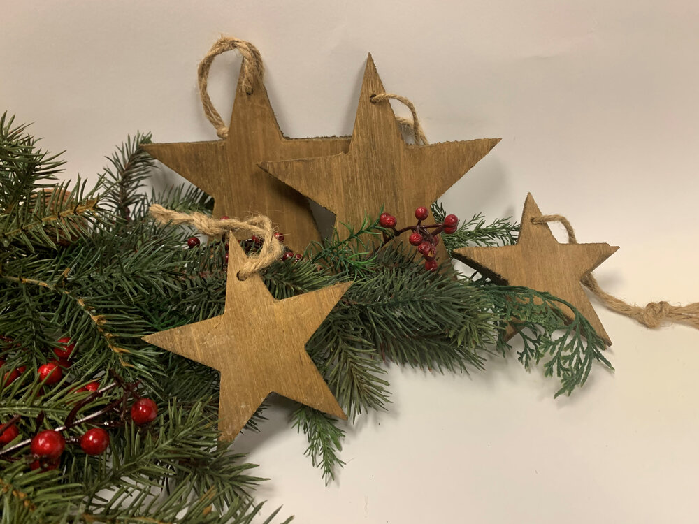 Wooden Stars for Christmas