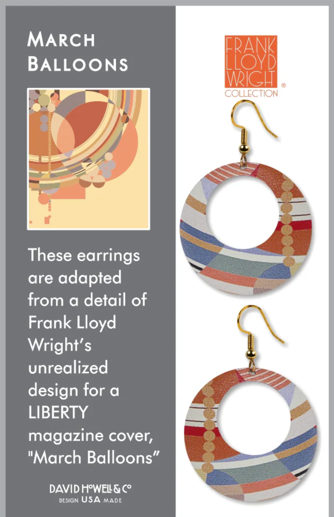 Amazon.com: Frank Lloyd Wright Saguaro Forms Giclee Print Earrings:  Clothing, Shoes & Jewelry