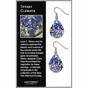 Tiffany Stained Glass Clematis Earrings — The Heritage Society