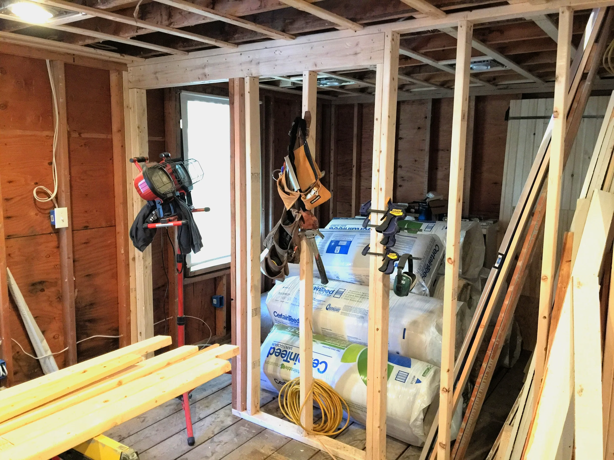 Closet which will have a sliding barn door