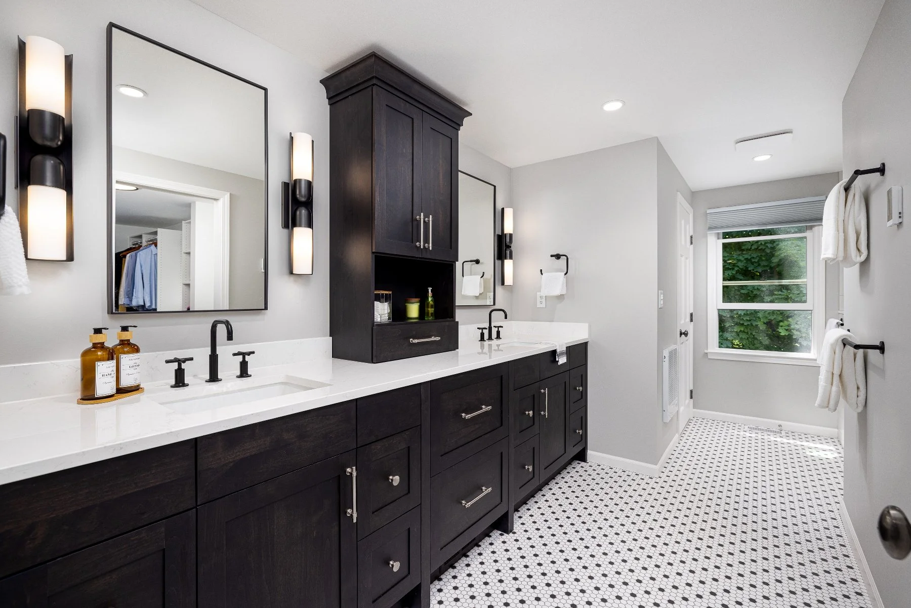 primary bathroom 061 primary-bathroom-addition-dark-wood-double-vanity-mosaic-floor-tile.jpg.jpg