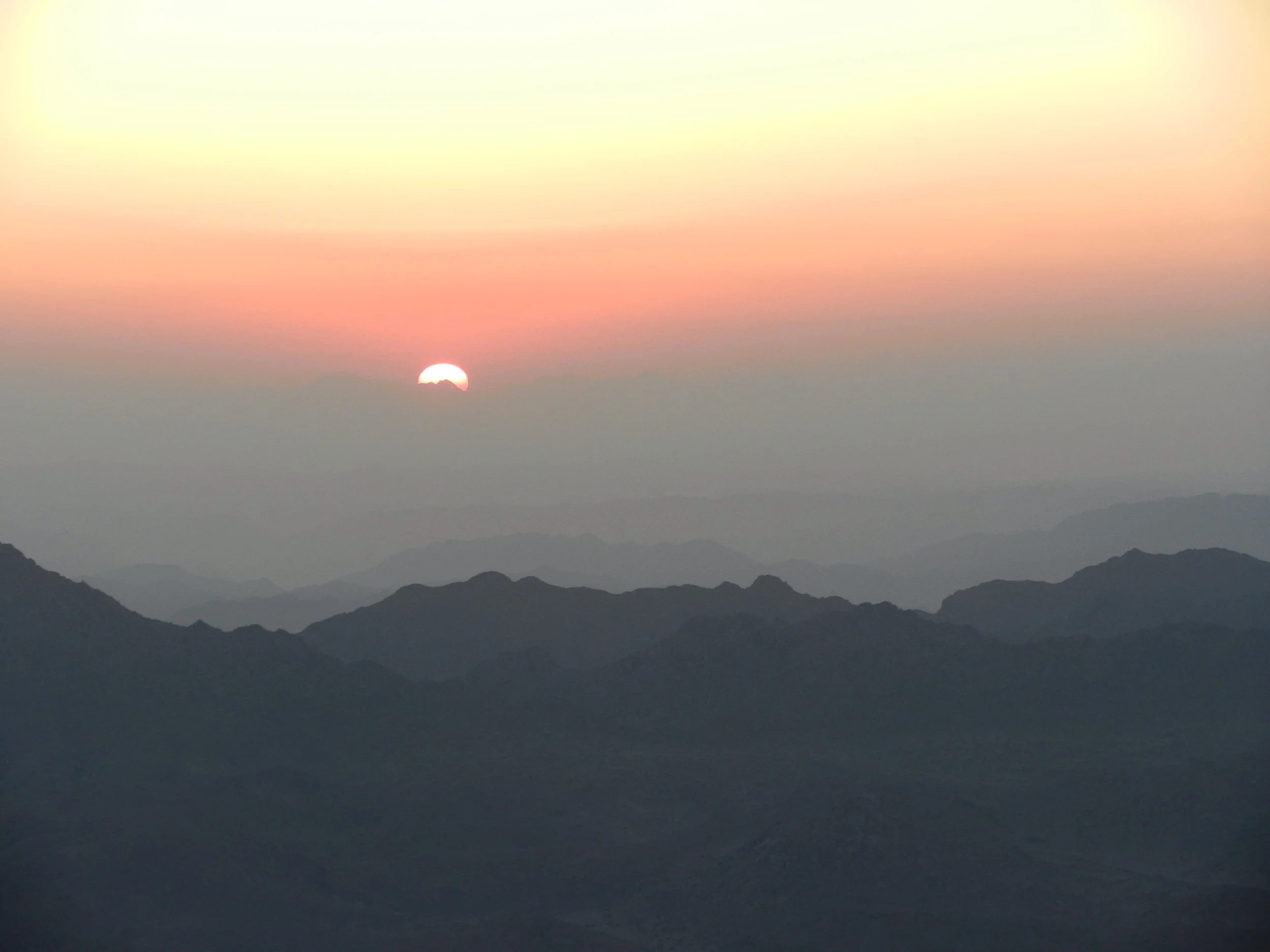 Sunrise from the top of Mount Sinai, Egypt
