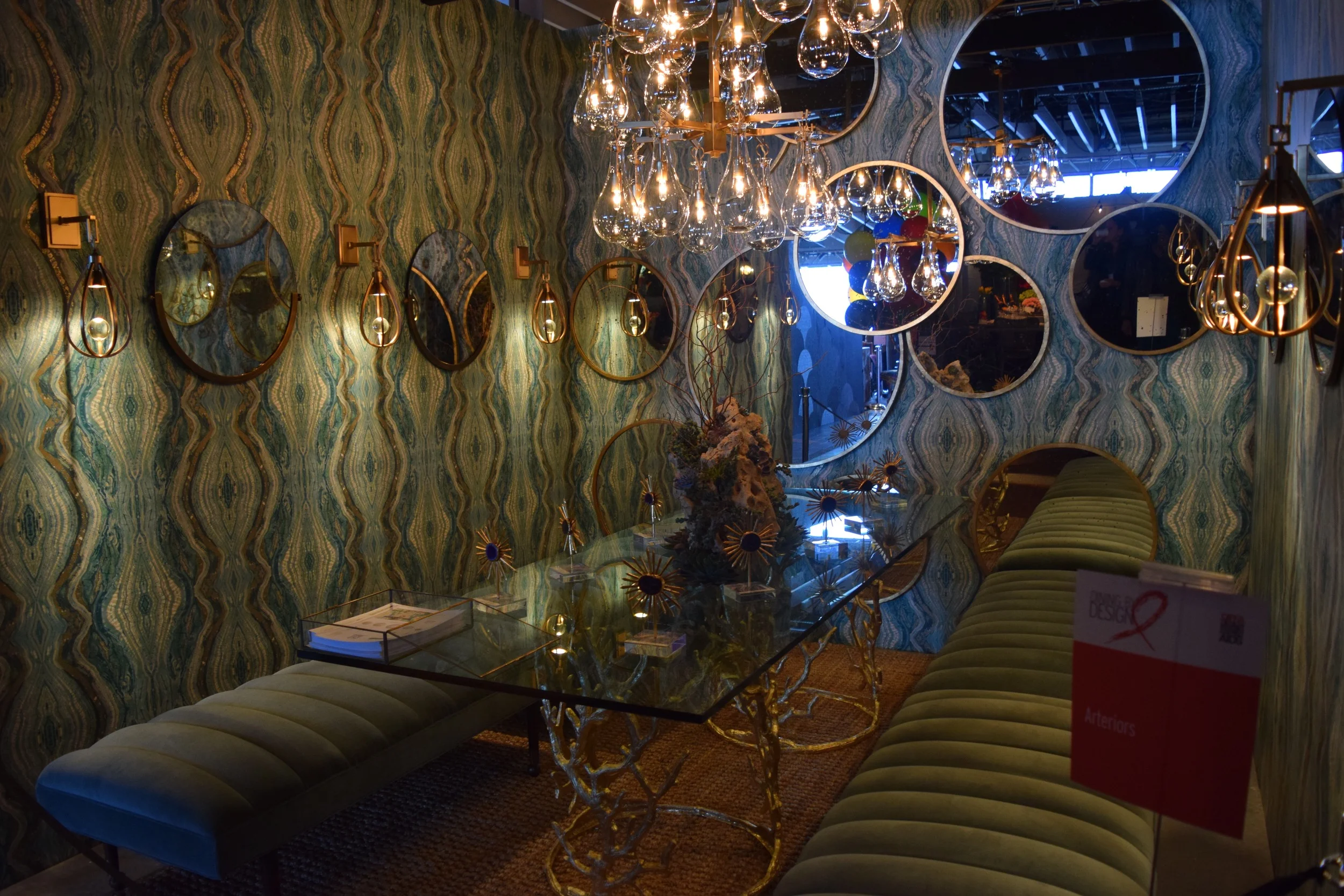 "Descend an underwater wonderland inspired by the lost city of Atlantis. Organic shapes, gilded finishes and seeded glass are a few design elements that will pay tribute to this revered utopia that has captivated dreamers for centuries." 