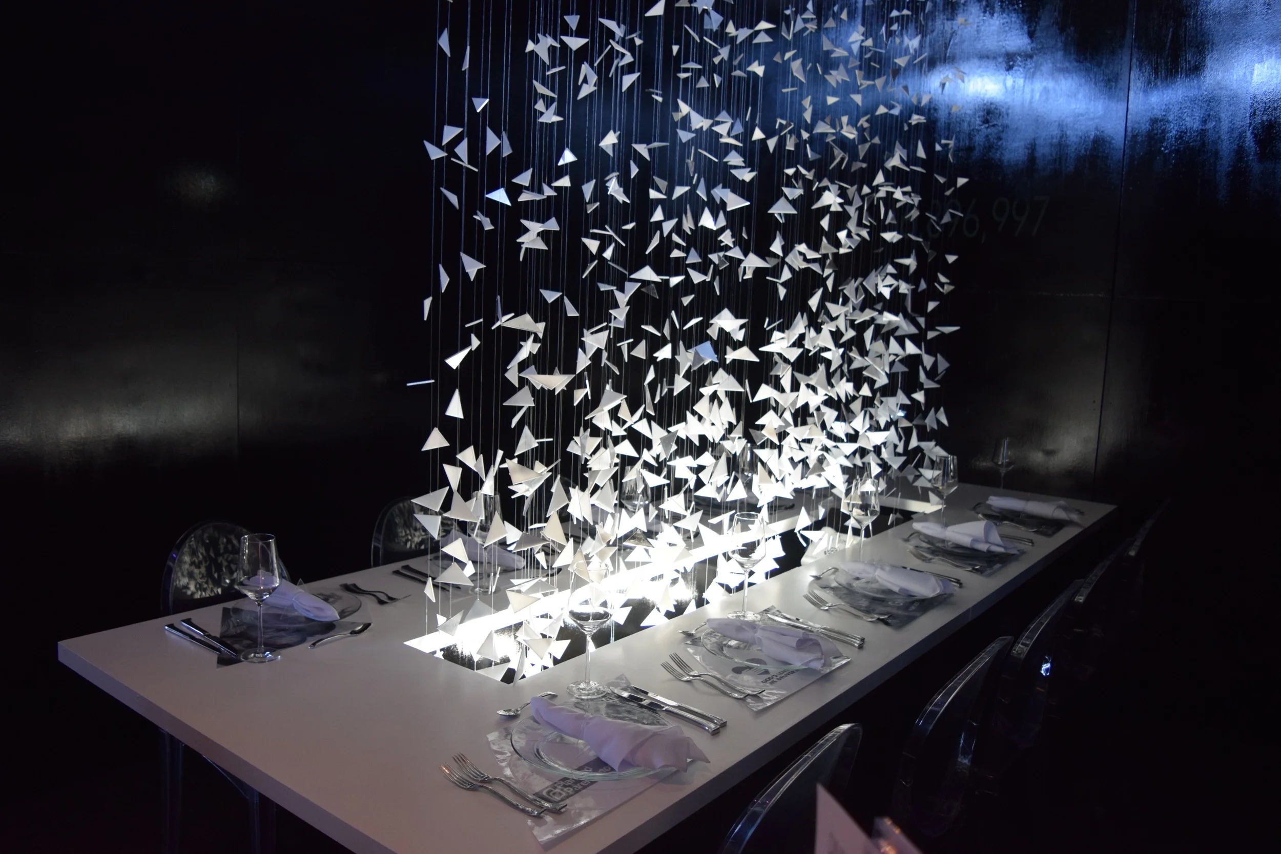 Unfortunately I didn't get the names of the students who designed this beautiful fantasy of a dining room for Pratt Institute but this is definitely one of my favorites!