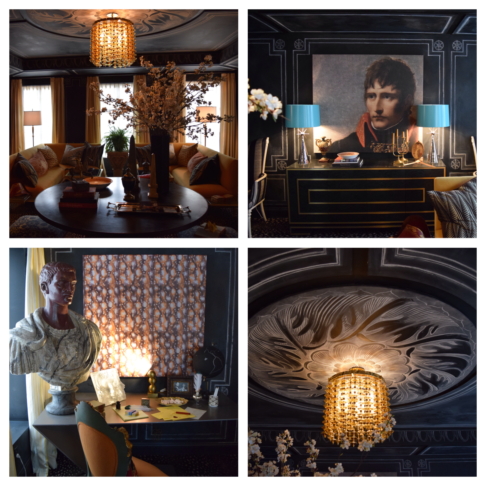 The design on the walls and ceiling are all hand drawn with chalk! Can you believe it? It's even more incredible in person.