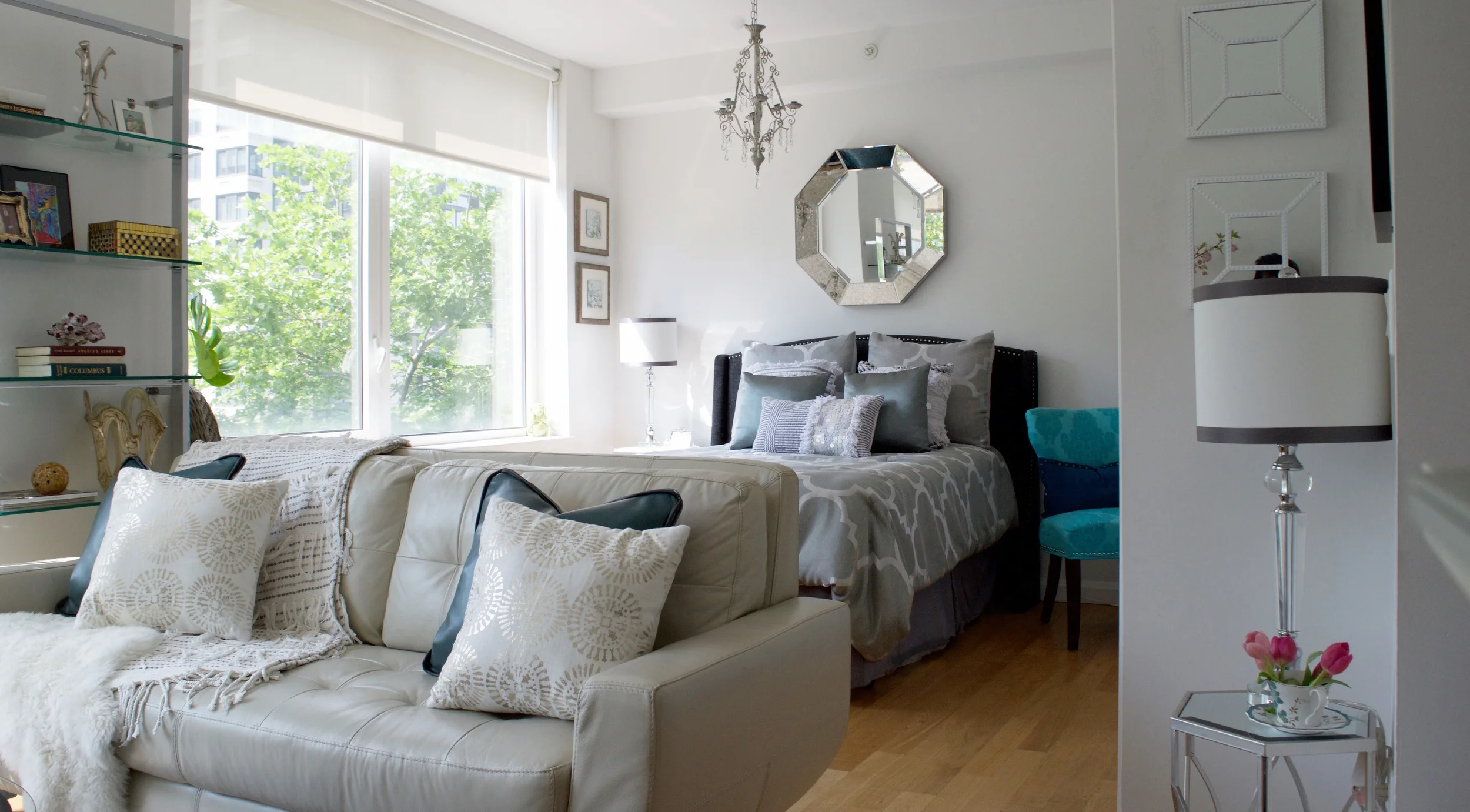 Studio Apartment, Feminine Design and Decor