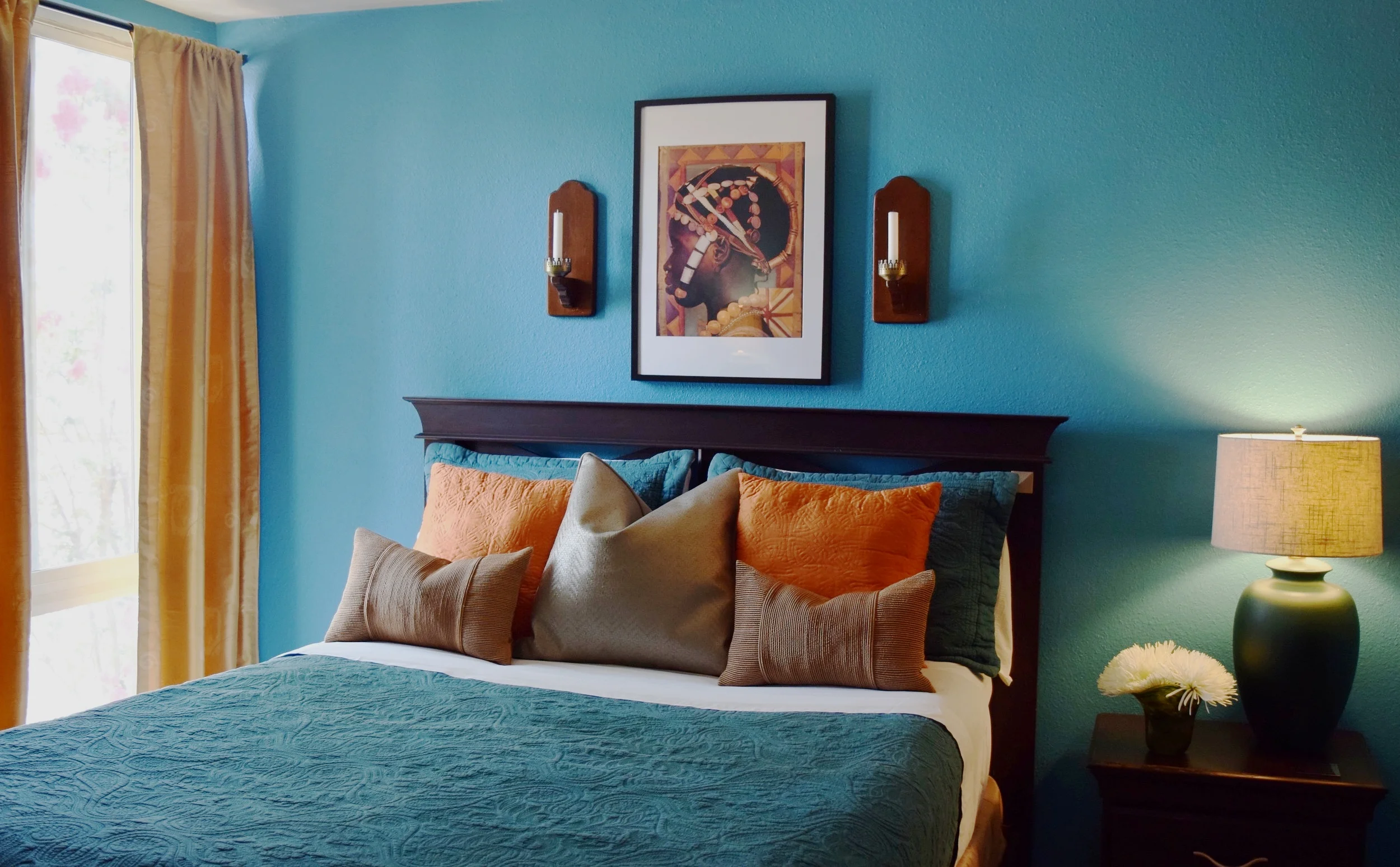 San Diego Condo, African Style Ethnic Bedroom
