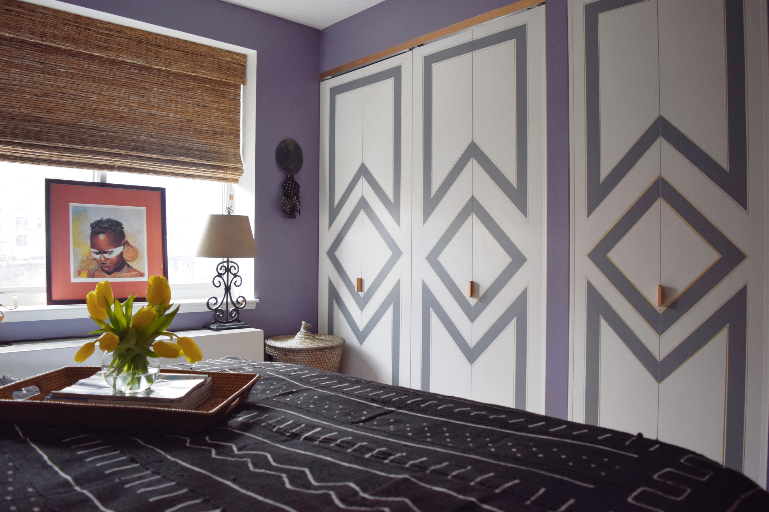 Ethnic Eclectic Bedroom, African Inspired Graphic Design