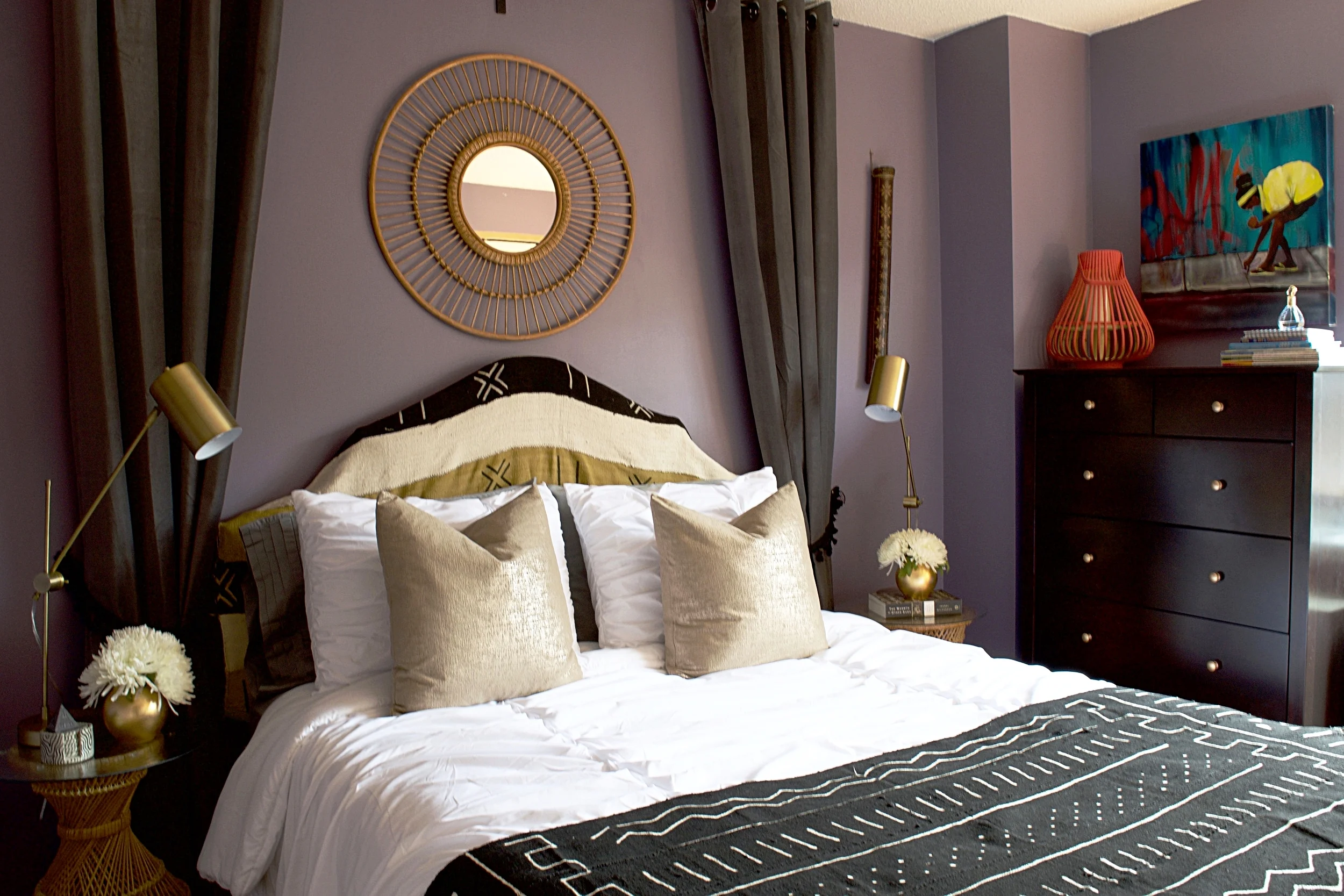 Ethnic Eclectic Bedroom, African Inspired Design