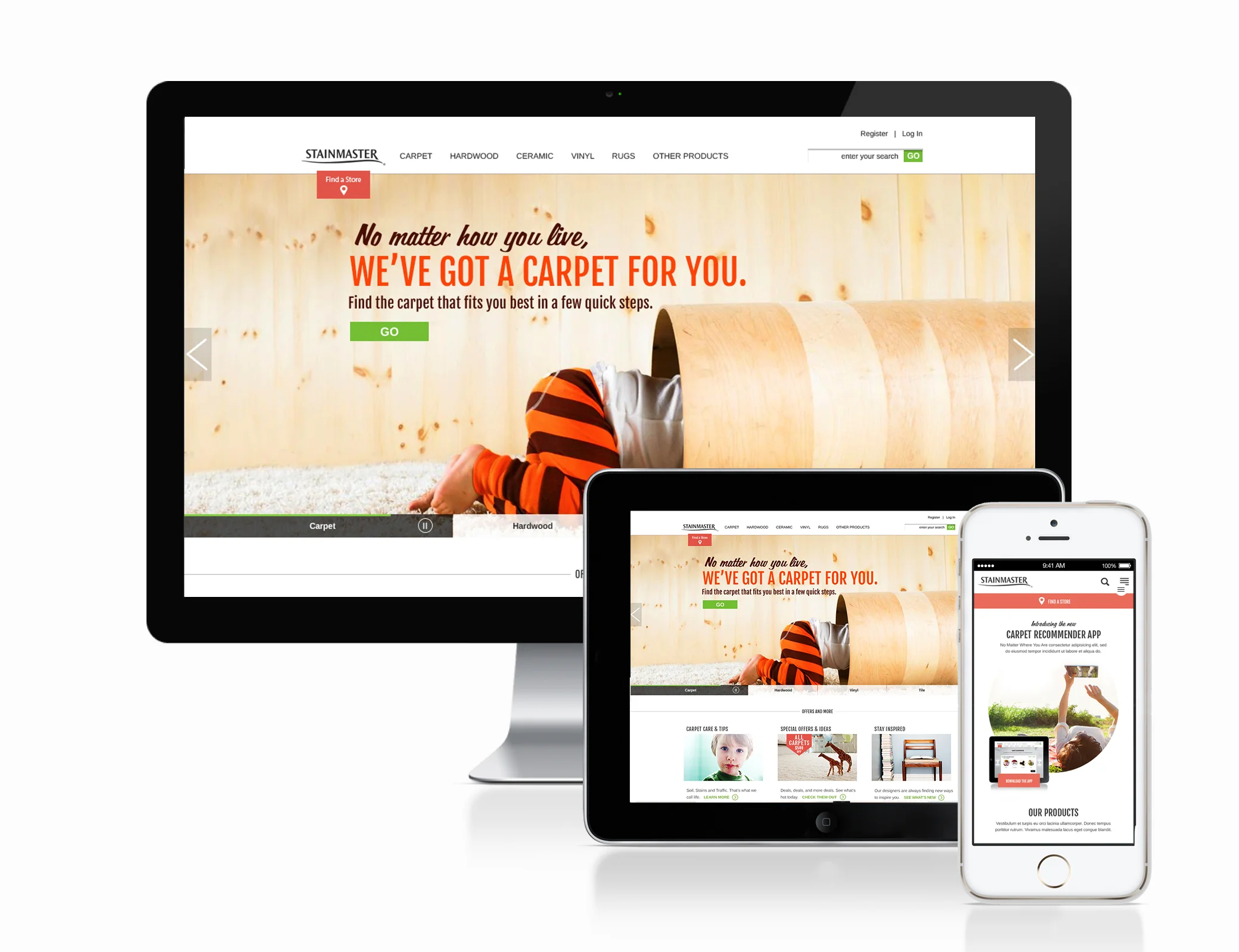           Desktop and Tablet Homepage Design 