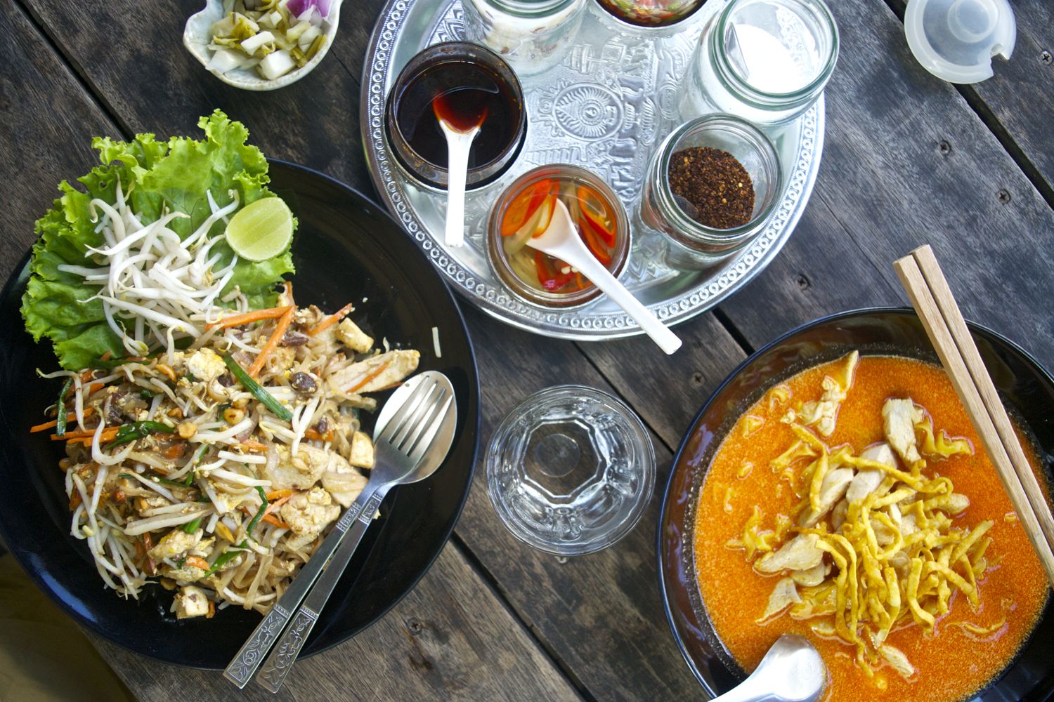 Pad Thai and Khao Soi from We's Restaurant in Chiang Mai- two concrete reasons to visit Thailand