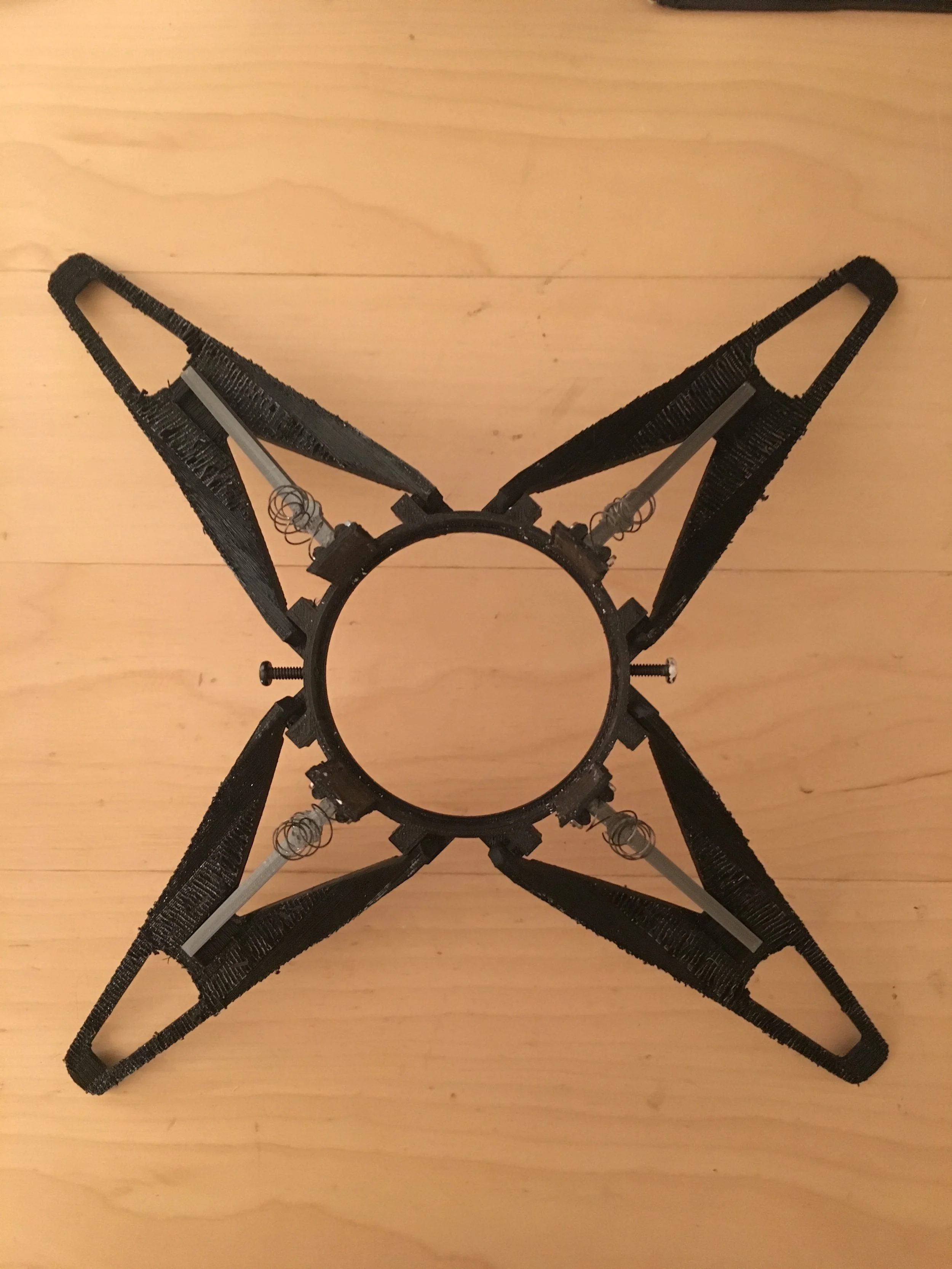 Overhead view of the original landing leg design