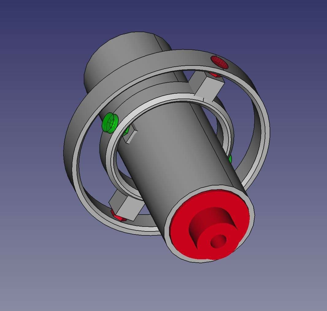 An early concept of the new thrust vectoring mount