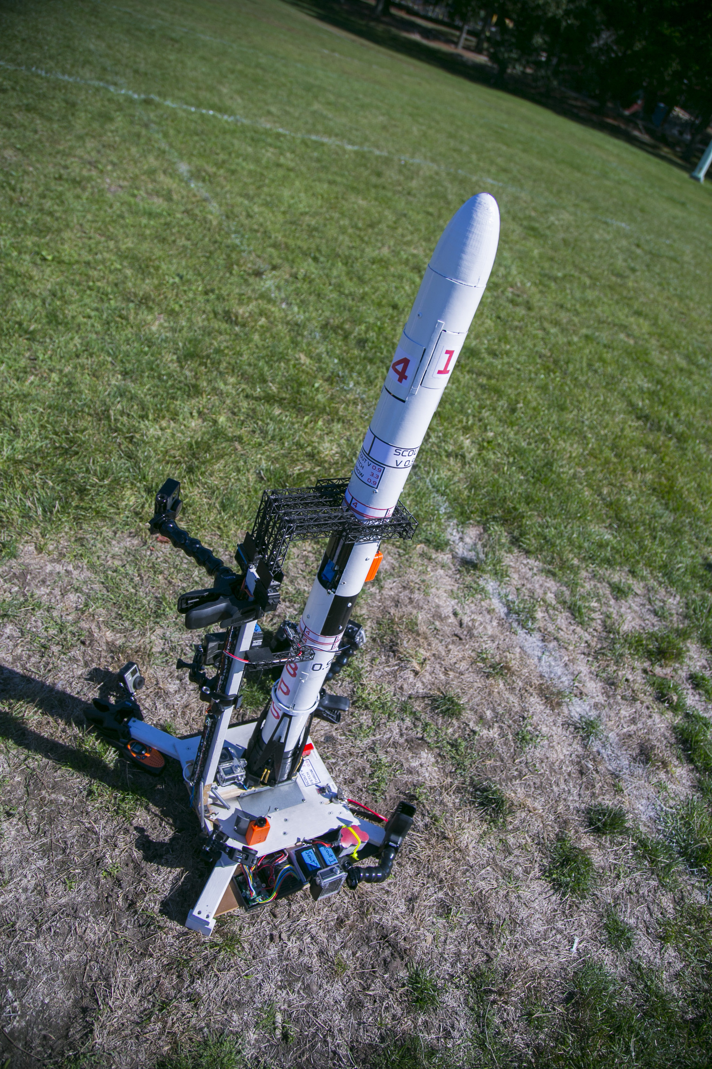 Scout V 0.9 waits on the pad before launch