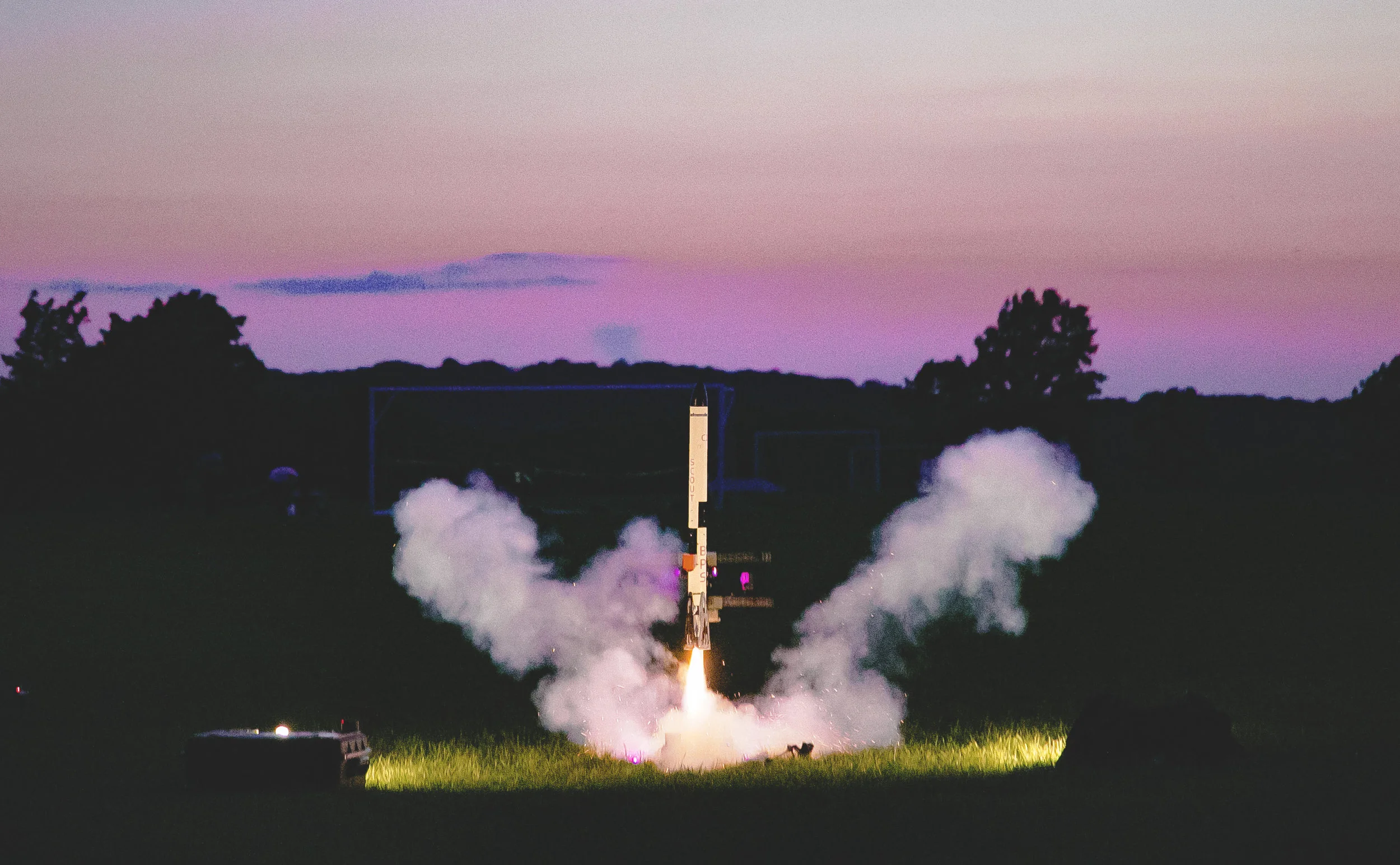 Scout C1 lifts of at dusk