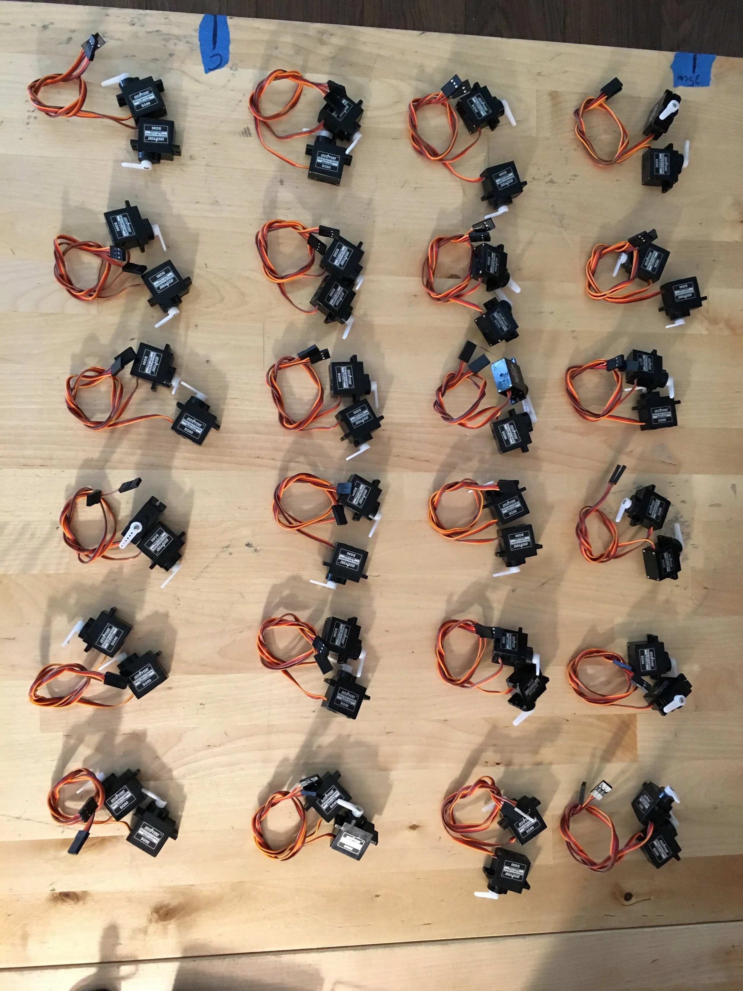24 sets of thrust vectoring servos after passing quality control