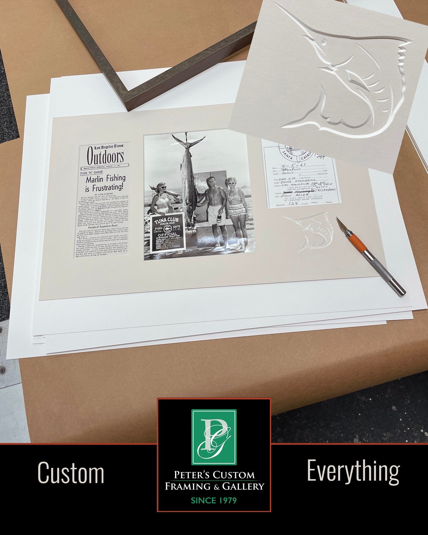 Thematic Matting is only the beginning of what we can do at Peter's Custom Gallery!

#ocsmallbusiness #southerncalifornia #catchoftheday #pictureframing