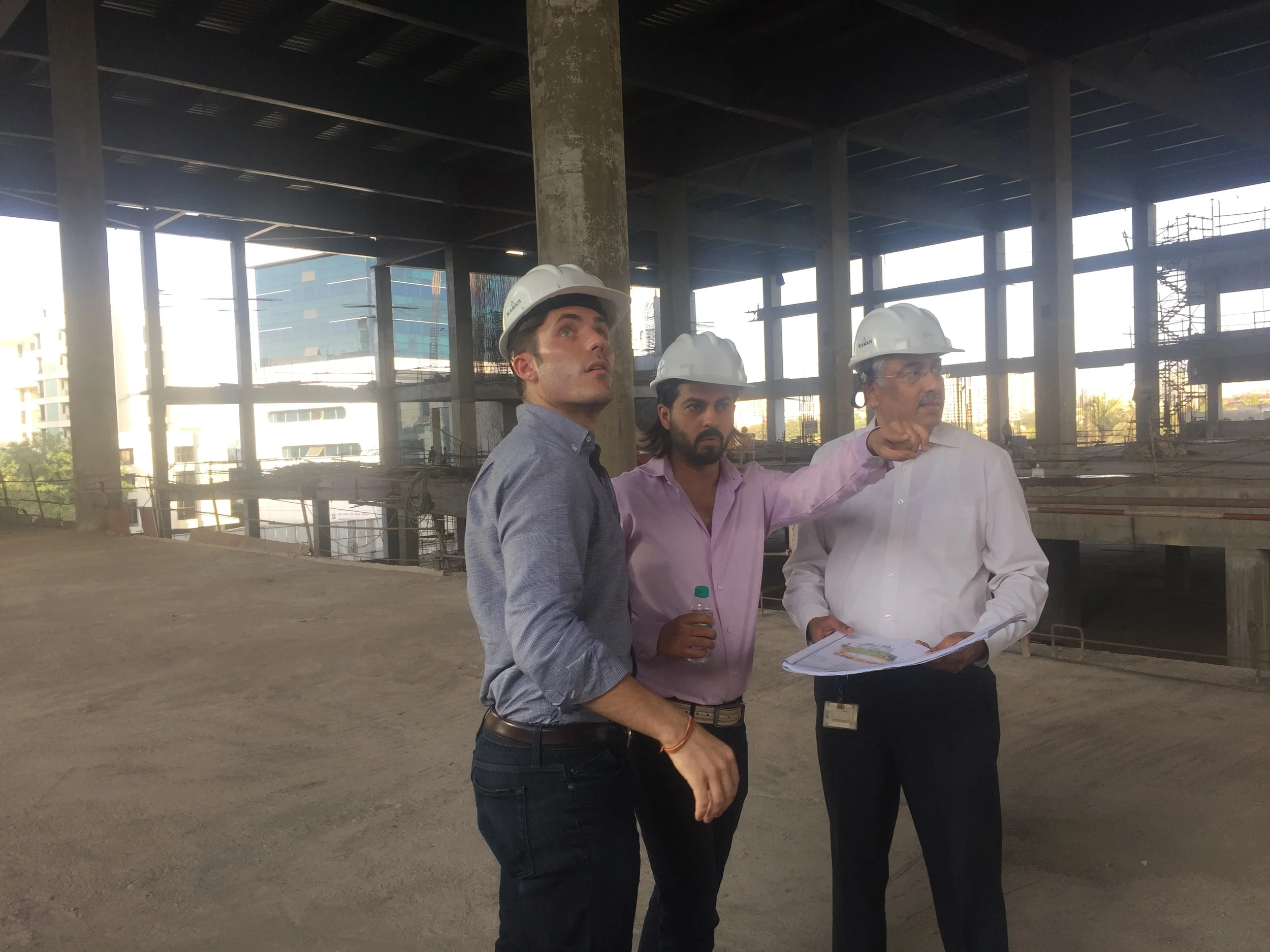 Touring a new development in Bombay