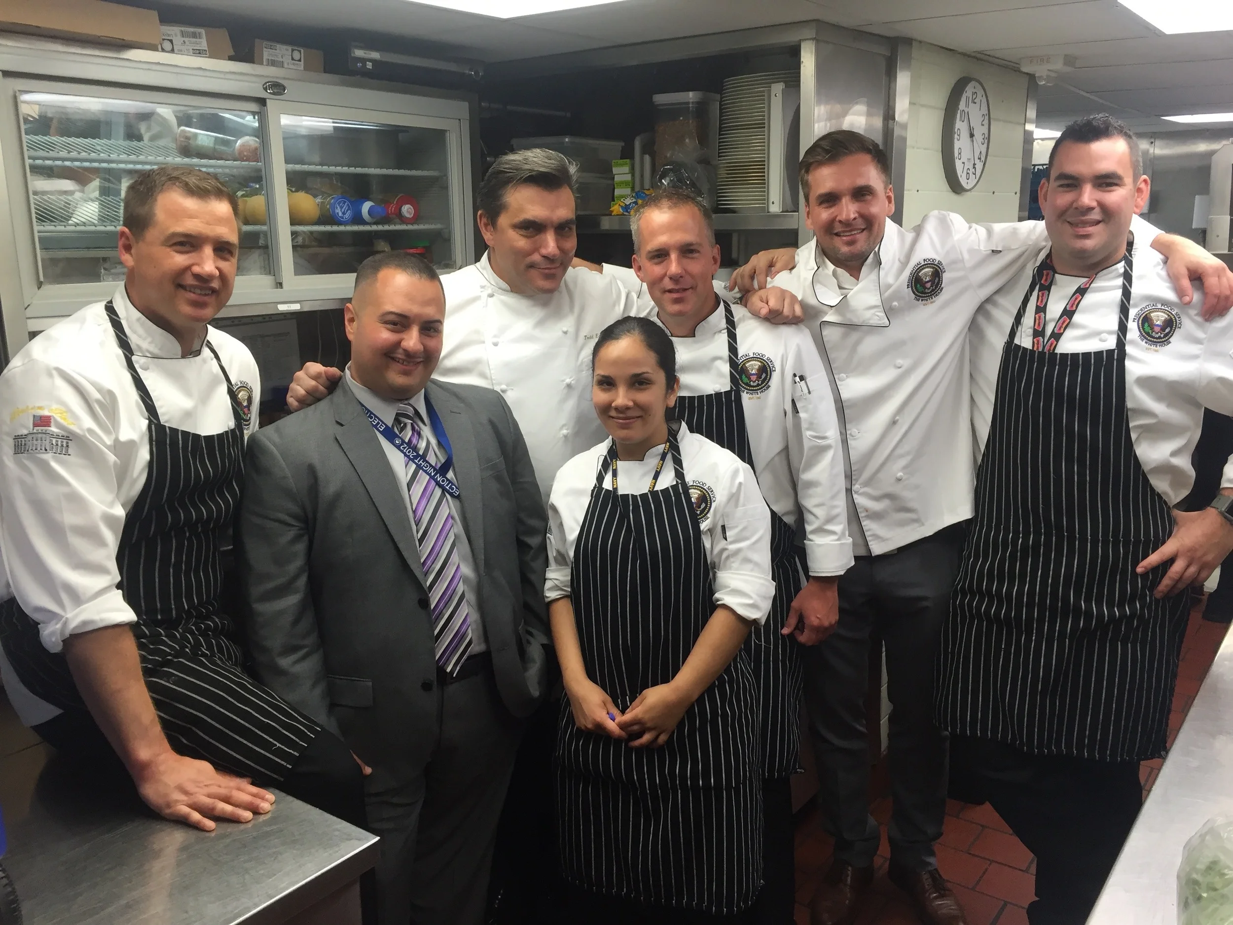 Chef TE with members of the US Navy FoodService Team