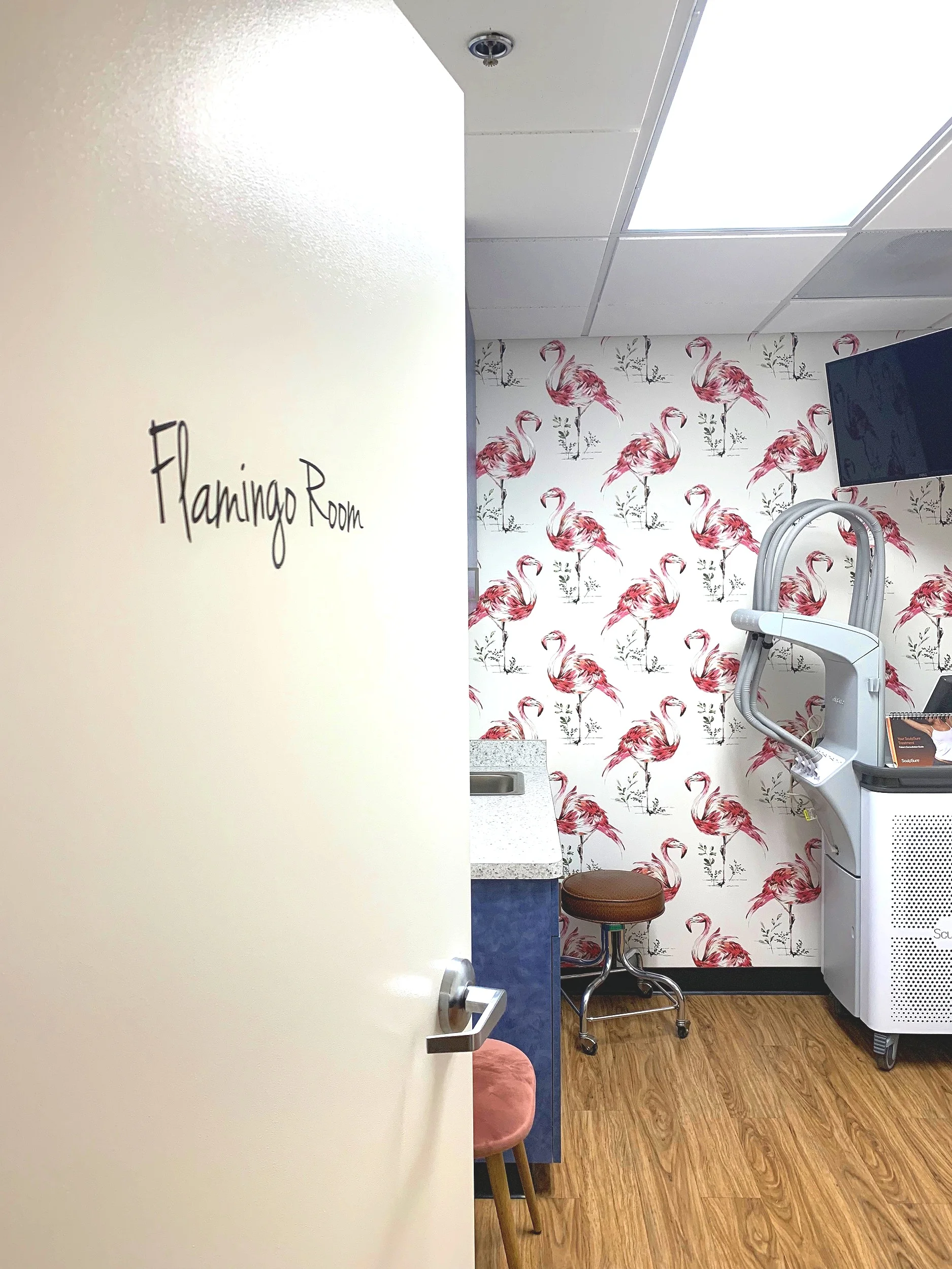 This is one of the cute treatment rooms!