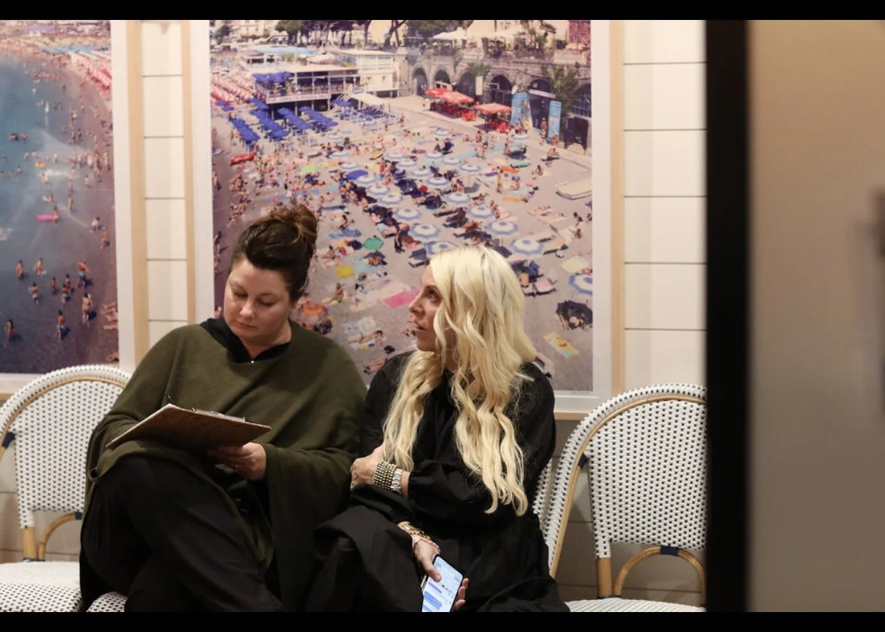 Sitting under some of my favorite works with my favorite people.