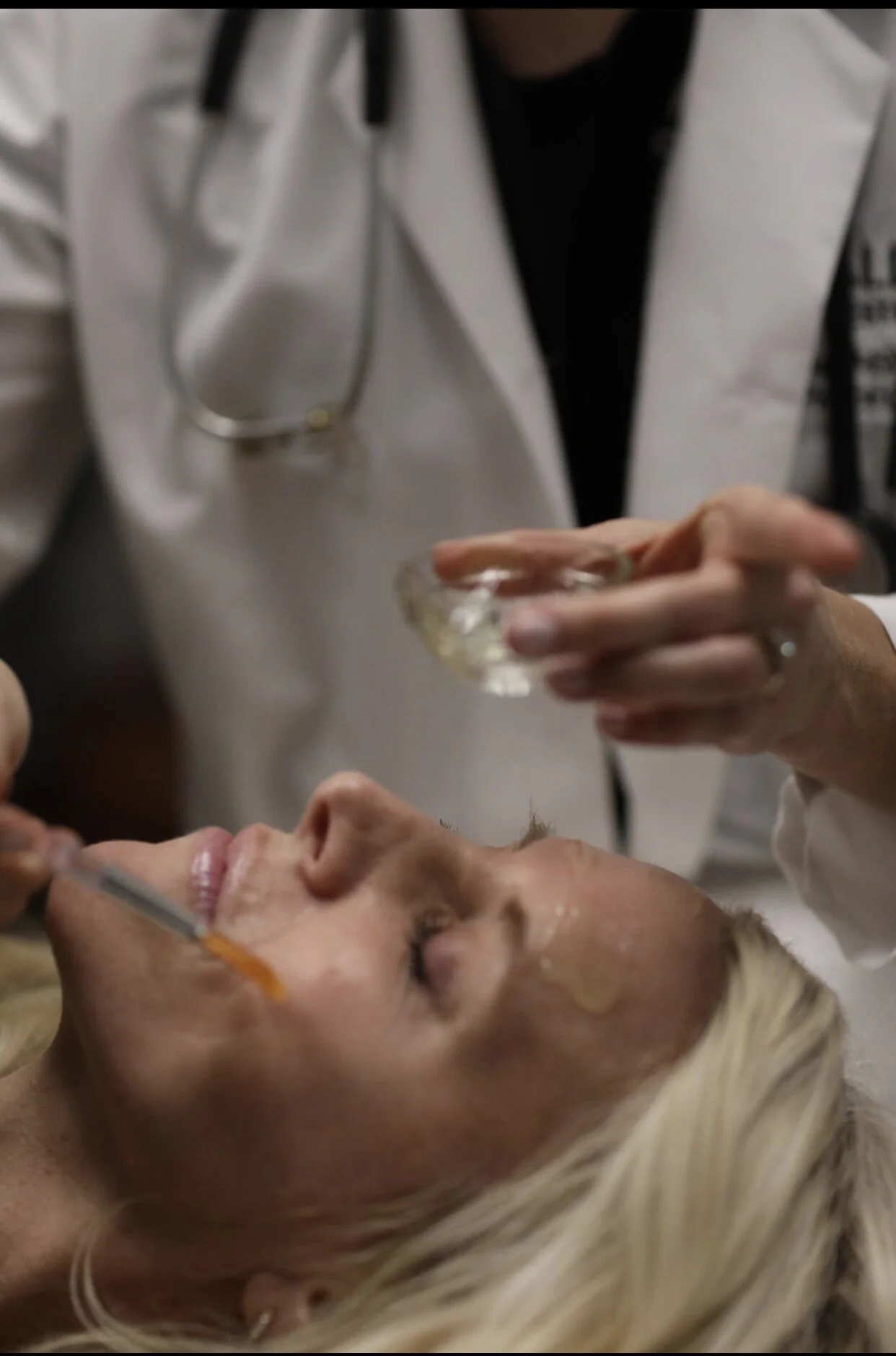 This is one of the least flattering pictures I can imagine taking but it is not filtered at all and it shows the consistency of the mini peel.