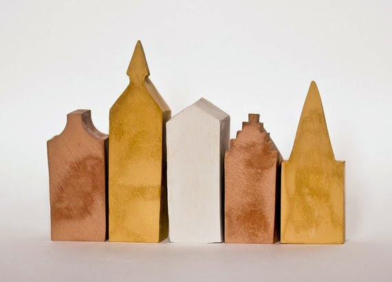 Laurie Poast. Dutch Canal Houses, 2010. Pigmented clay.